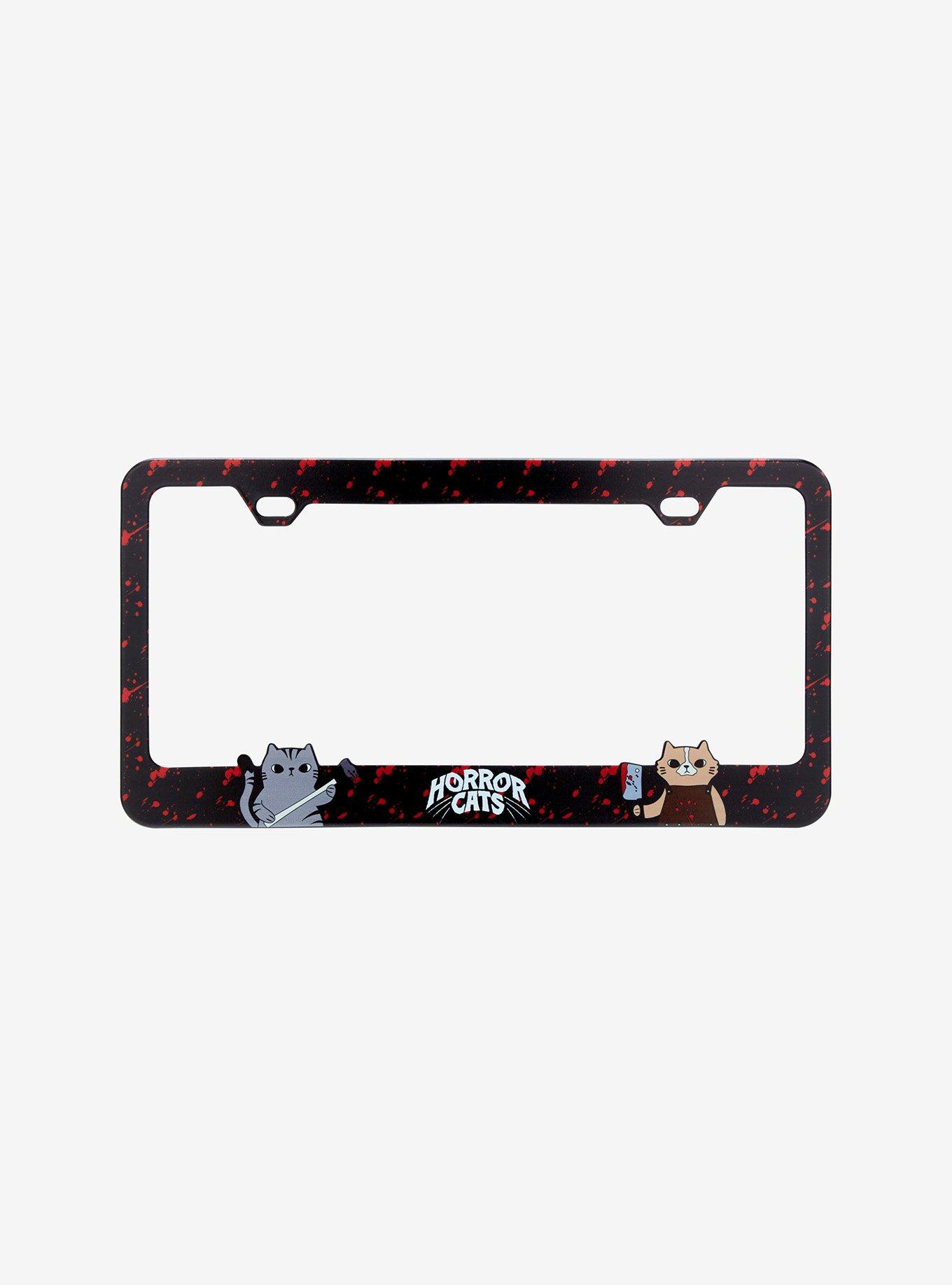 Horror Cats Blood Splatter License Plate Frame, , hi-res