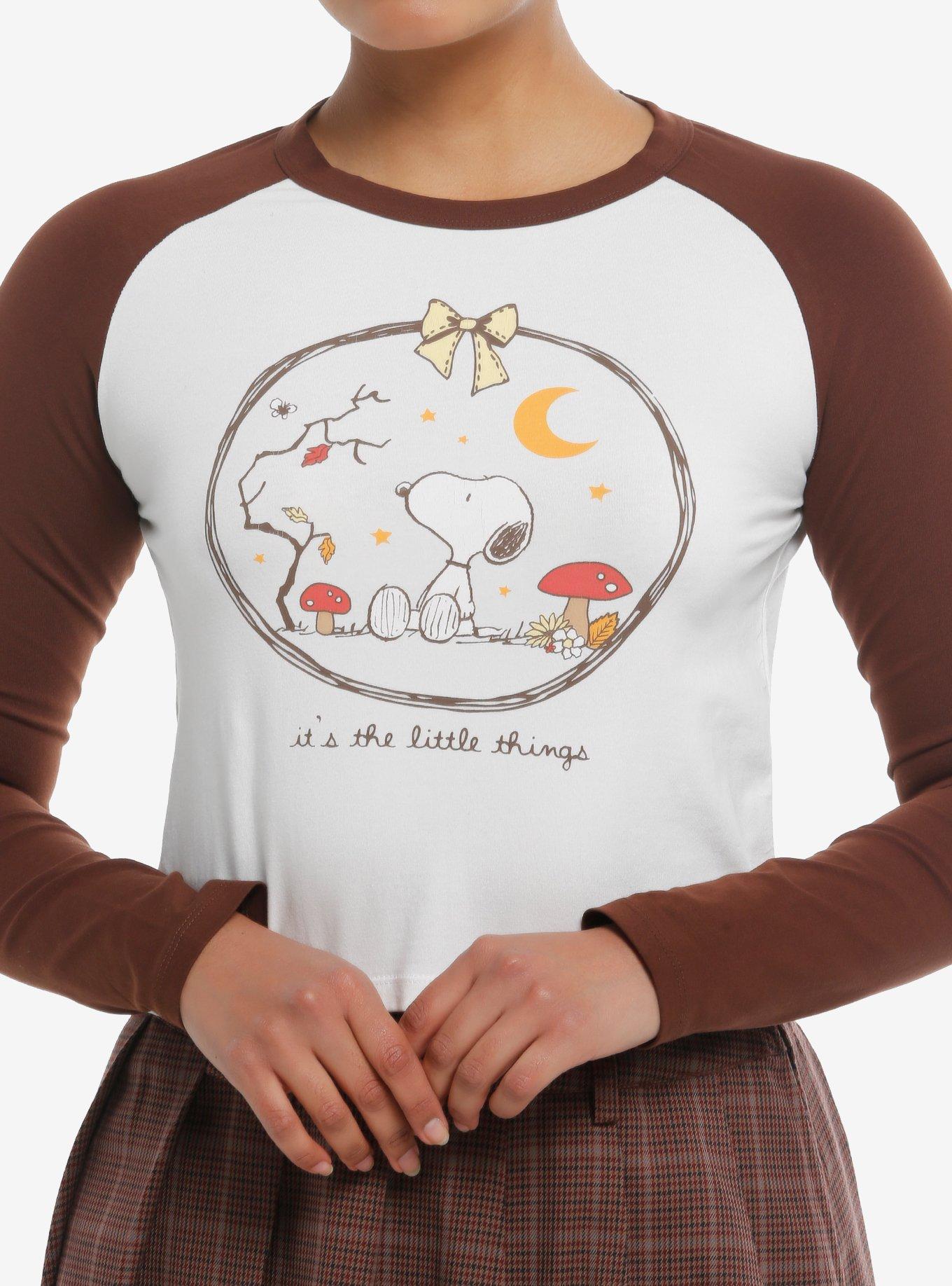 Peanuts Snoopy Mushroom Girls Raglan Long-Sleeve Top, , hi-res