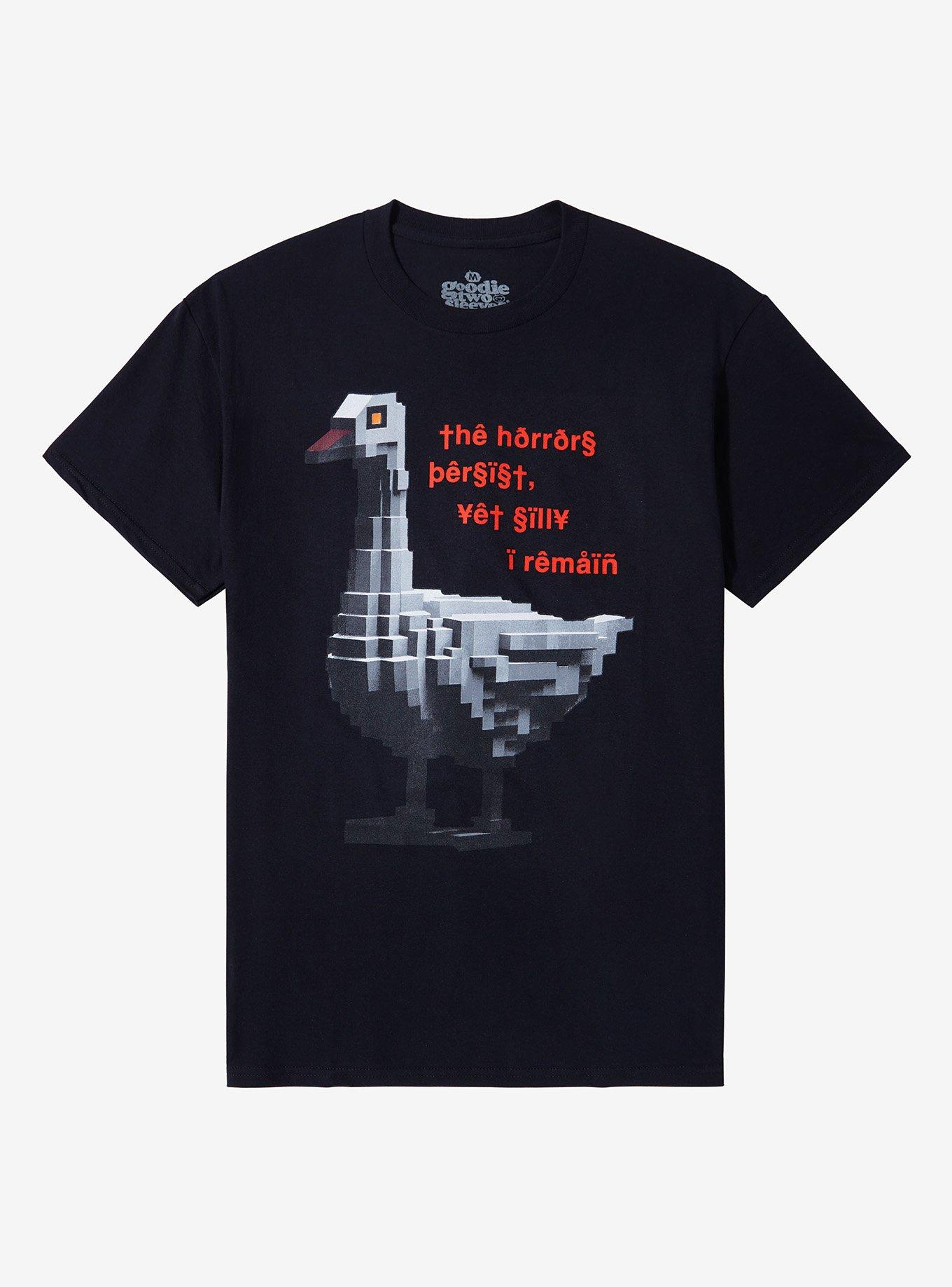 Pixel Goose Horrors T-Shirt By Goodie Two Sleeves, , hi-res