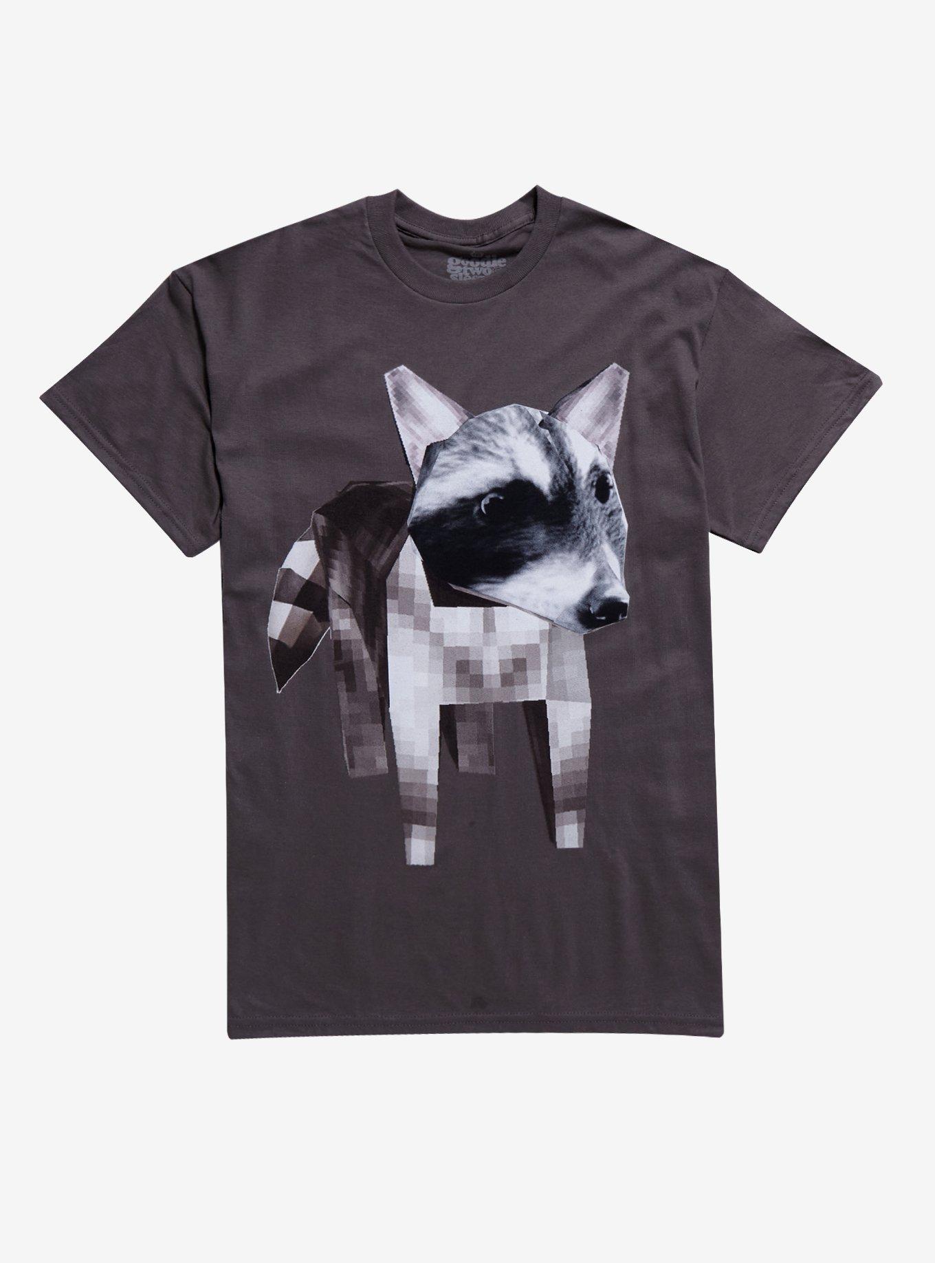 Pixelated Raccoon T-Shirt By Goodie Two Sleeves | Hot Topic