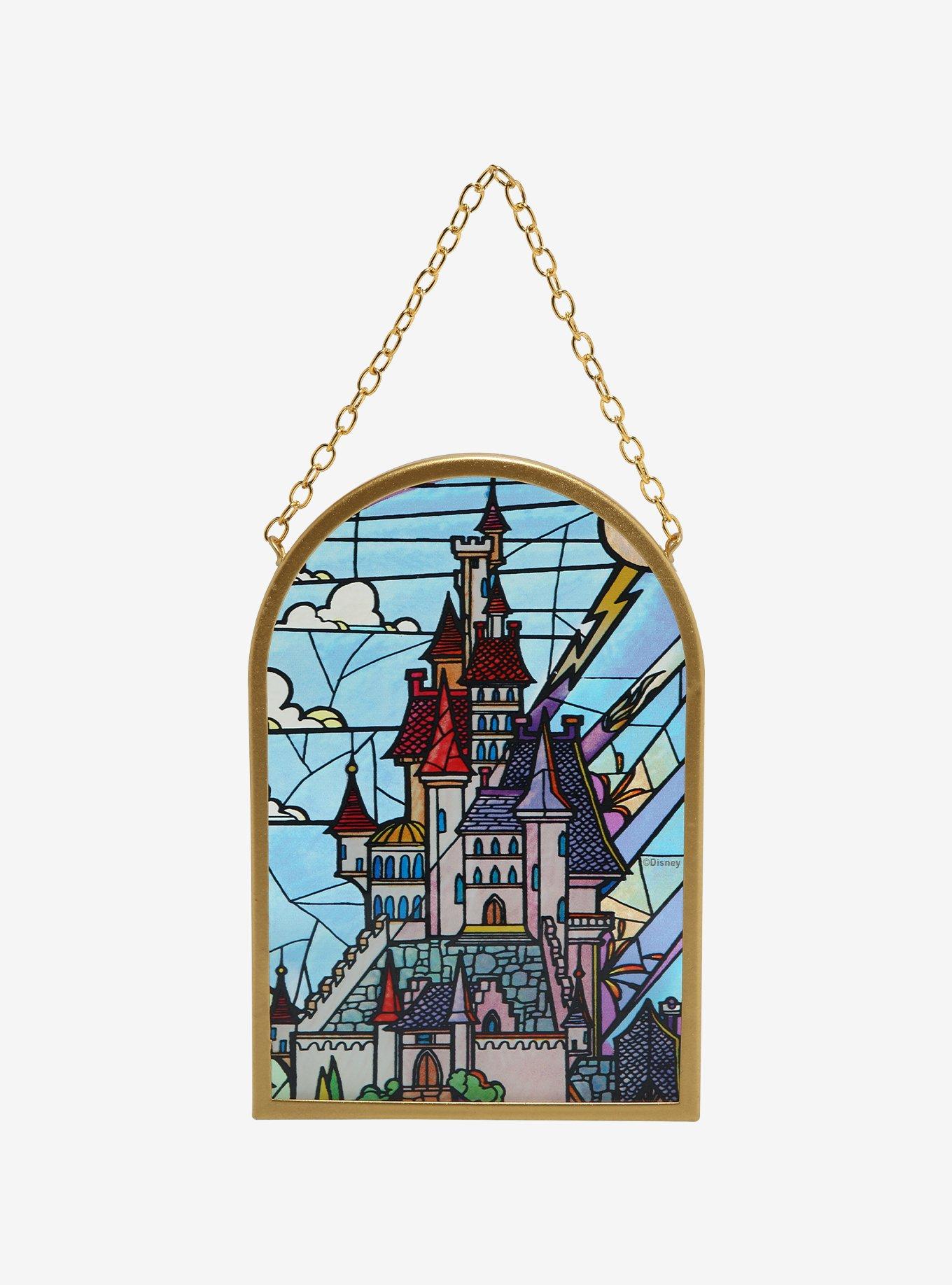 Disney Beauty And The Beast Castle Stained Glass Wall Art, , hi-res