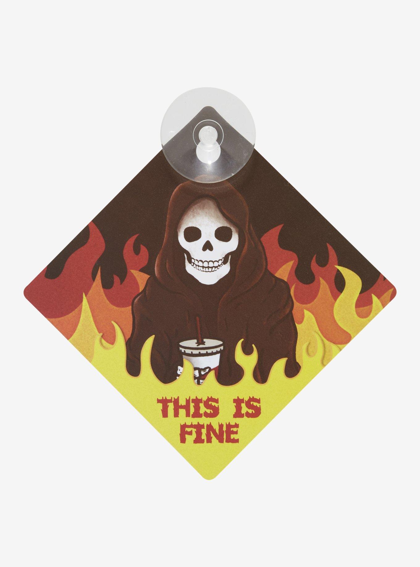 Reaper This Is Fine Window Cling, , hi-res