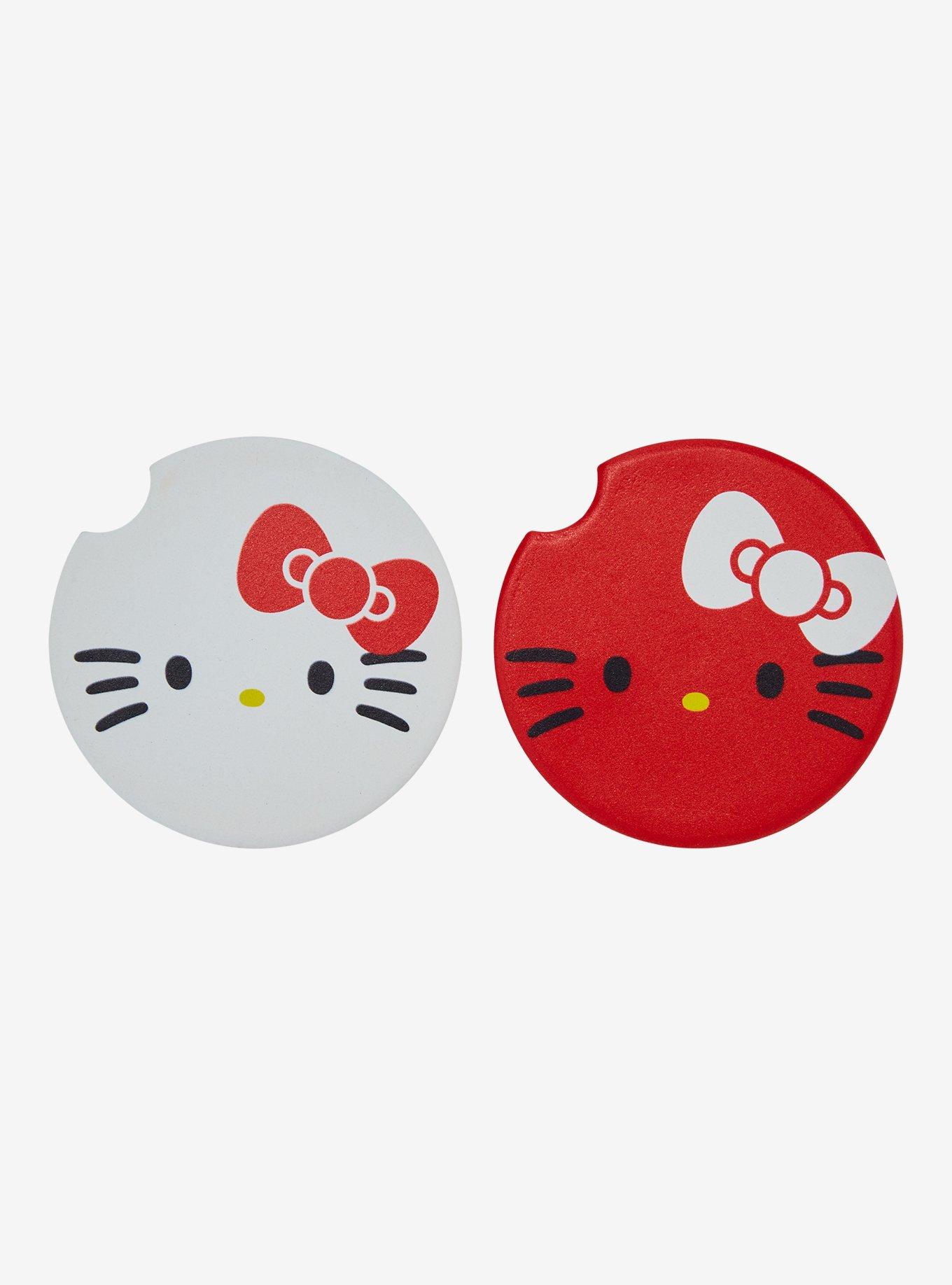 Hello Kitty Face Car Coaster Set, , hi-res