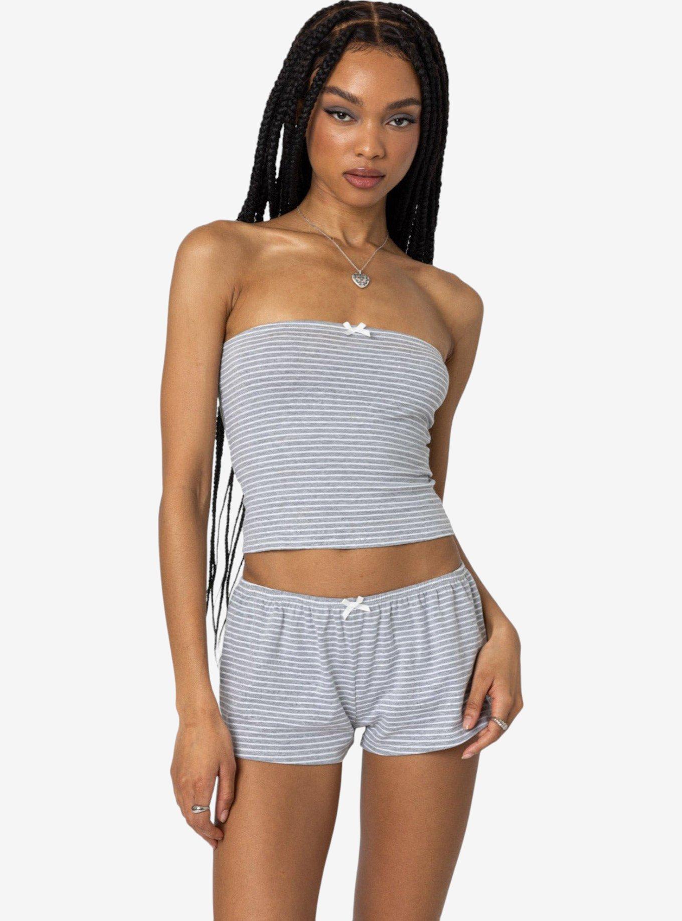 Edikted Astor Striped Tube Top, MULTI, hi-res