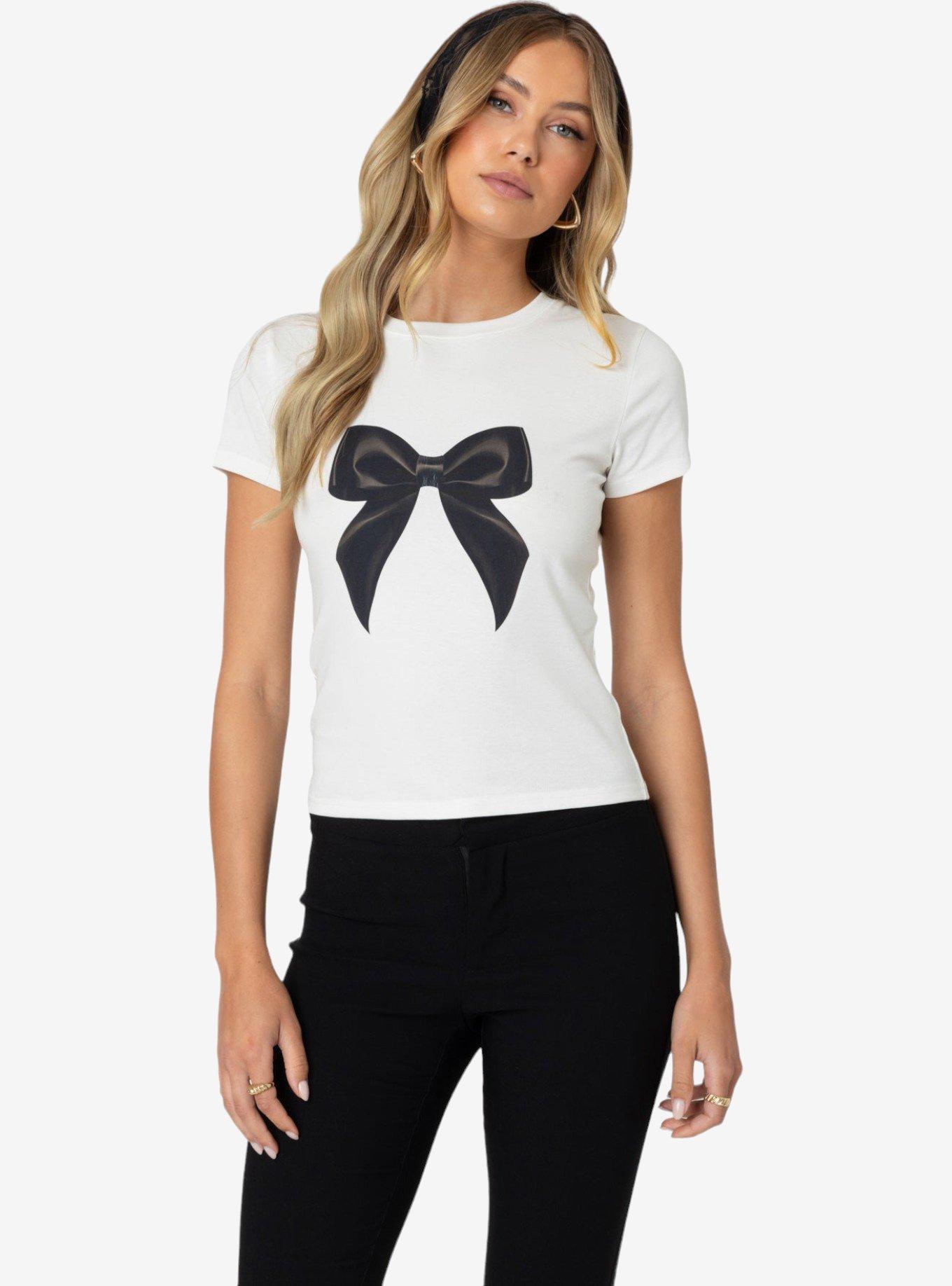 Edikted Tied Up T Shirt, BRIGHT WHITE, hi-res