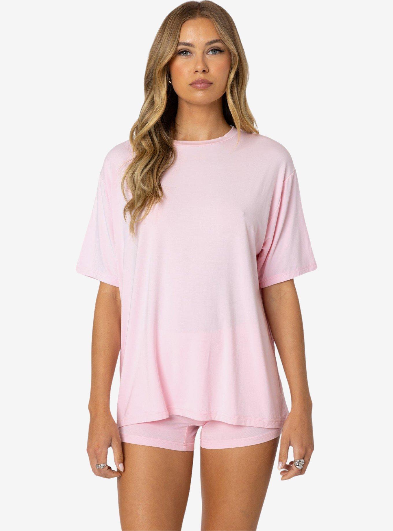 Edikted Bf Oversized T Shirt, PINK, hi-res