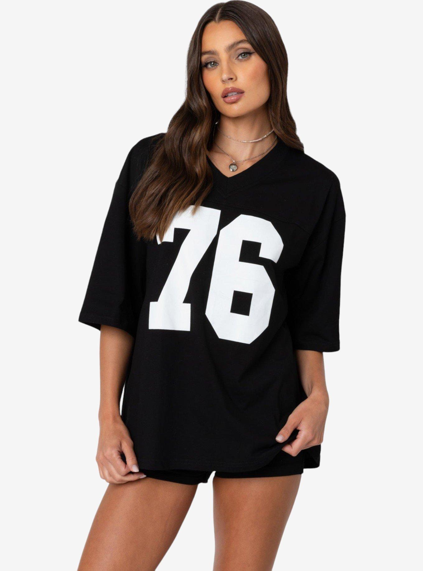 Edikted 76 Oversized T-Shirt, BLACK, hi-res