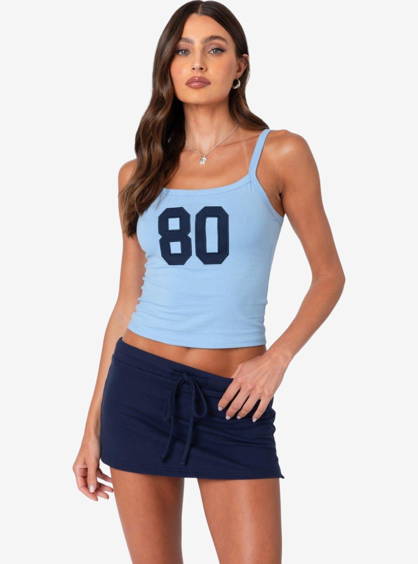 Edikted 80'S Babe Tank Top, BLUE, hi-res