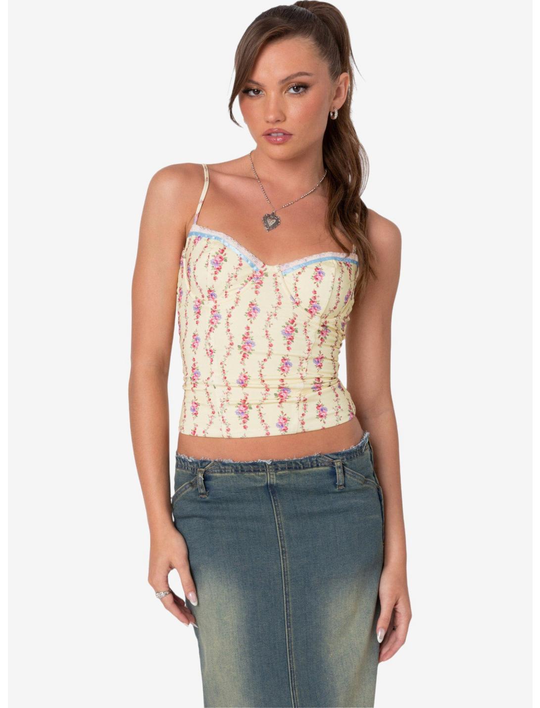 Edikted Indira Printed Cupped Lace Up Corset | Hot Topic Edikted Indira Printed Cupped Lace Up Corset | Hot Topic