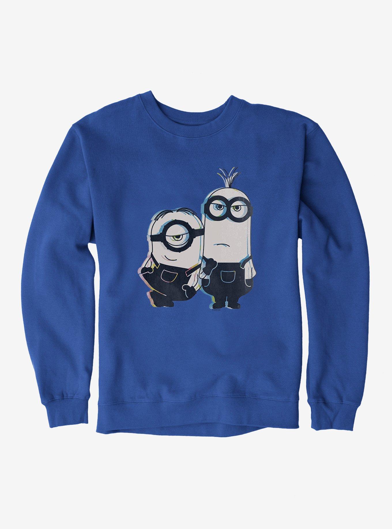 Minions Pose Sketch Art Sweatshirt, ROYAL, hi-res