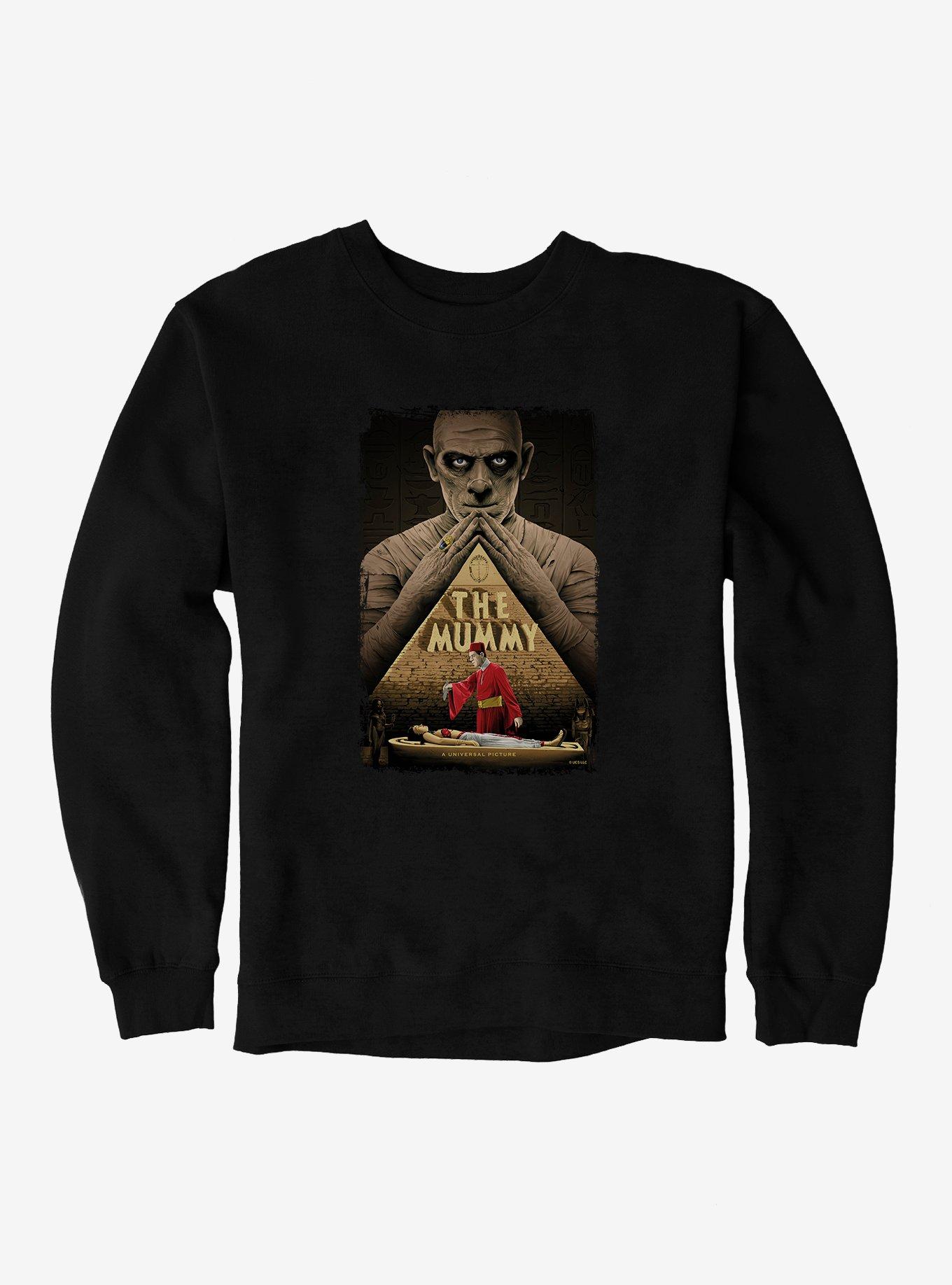 Universal Monsters The Mummy Poster Sweatshirt, BLACK, hi-res