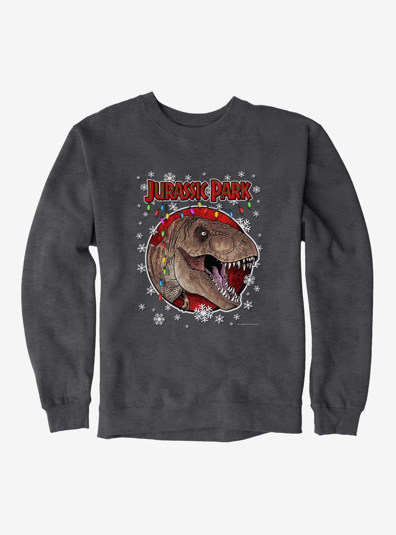 Jurassic Park Christmas Holiday T-Rex Sweatshirt, , hi-res