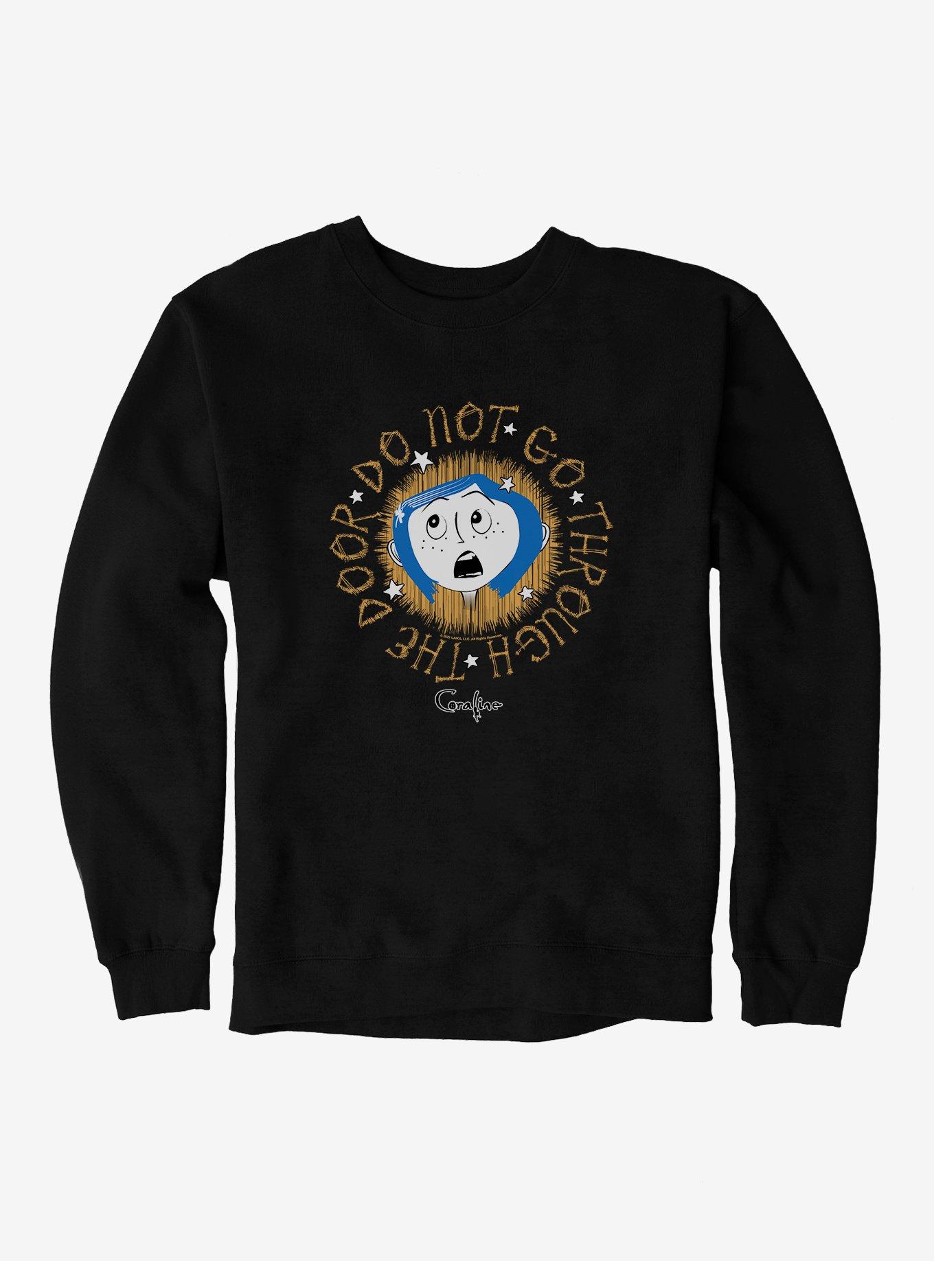 Coraline Do Not Go Stars Sweatshirt, BLACK, hi-res