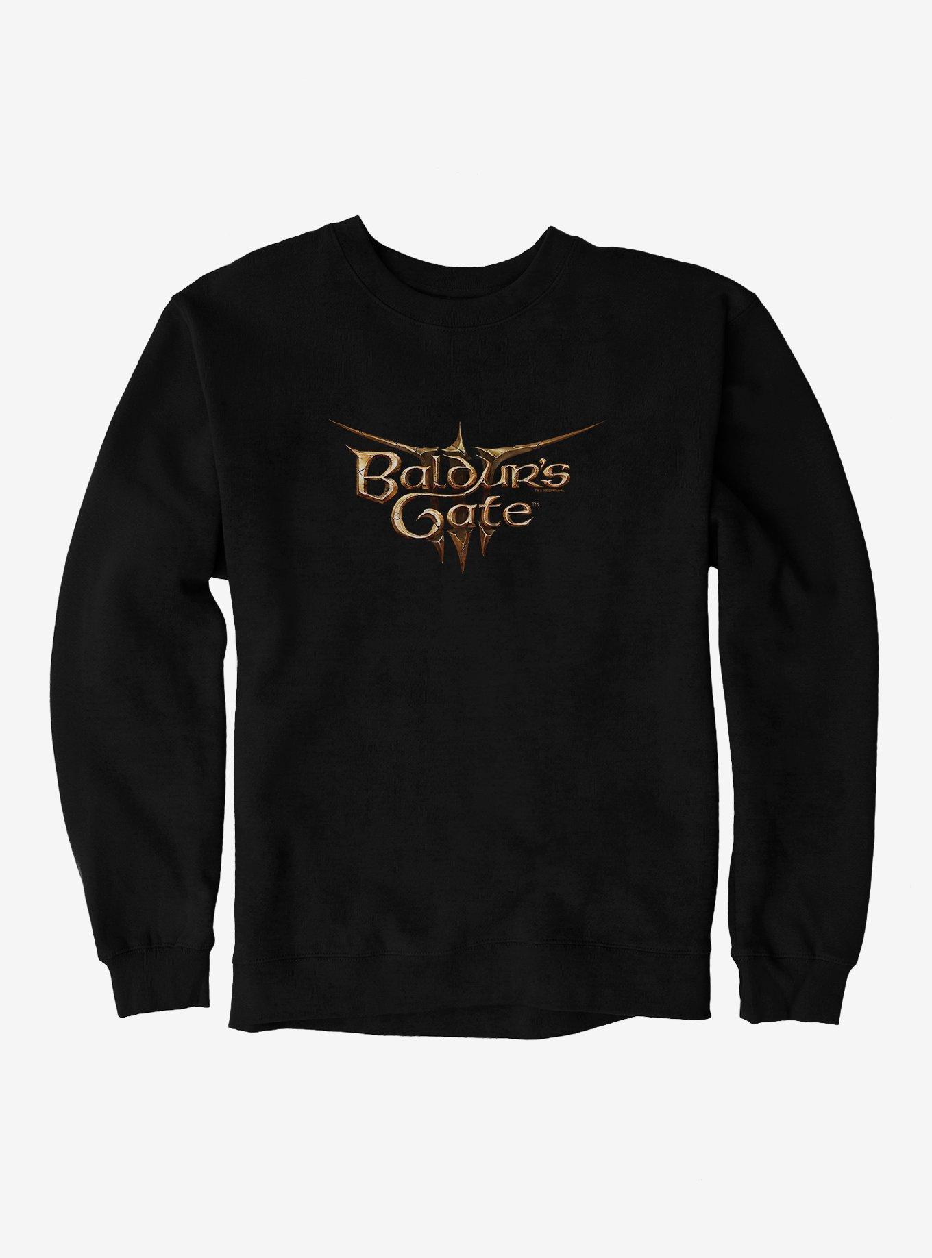 Dungeons & Dragons Baldur's Gate 3 Logo Sweatshirt, BLACK, hi-res