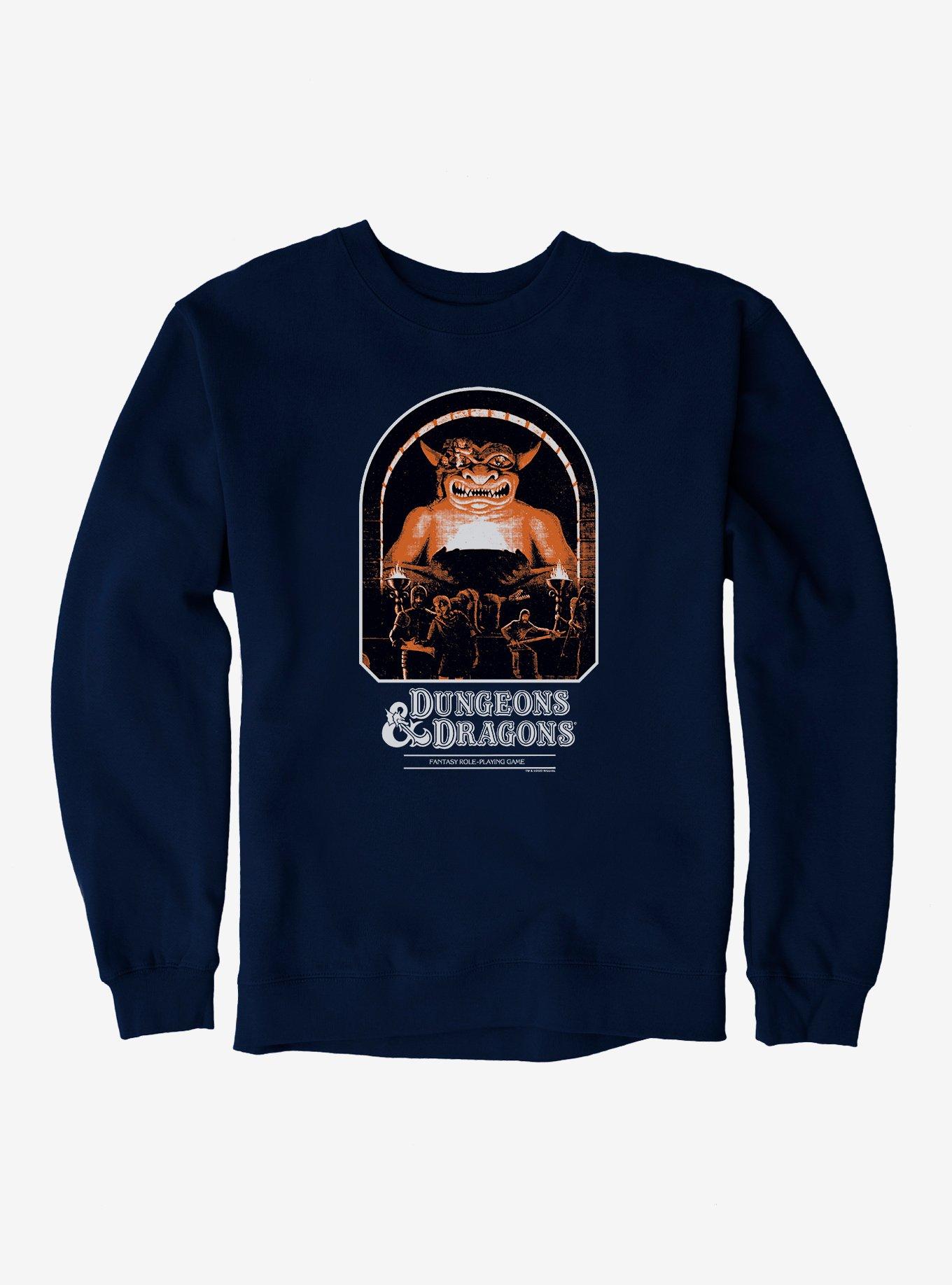 Dungeons & Dragons Vintage Evil Setting Sweatshirt, NAVY, hi-res