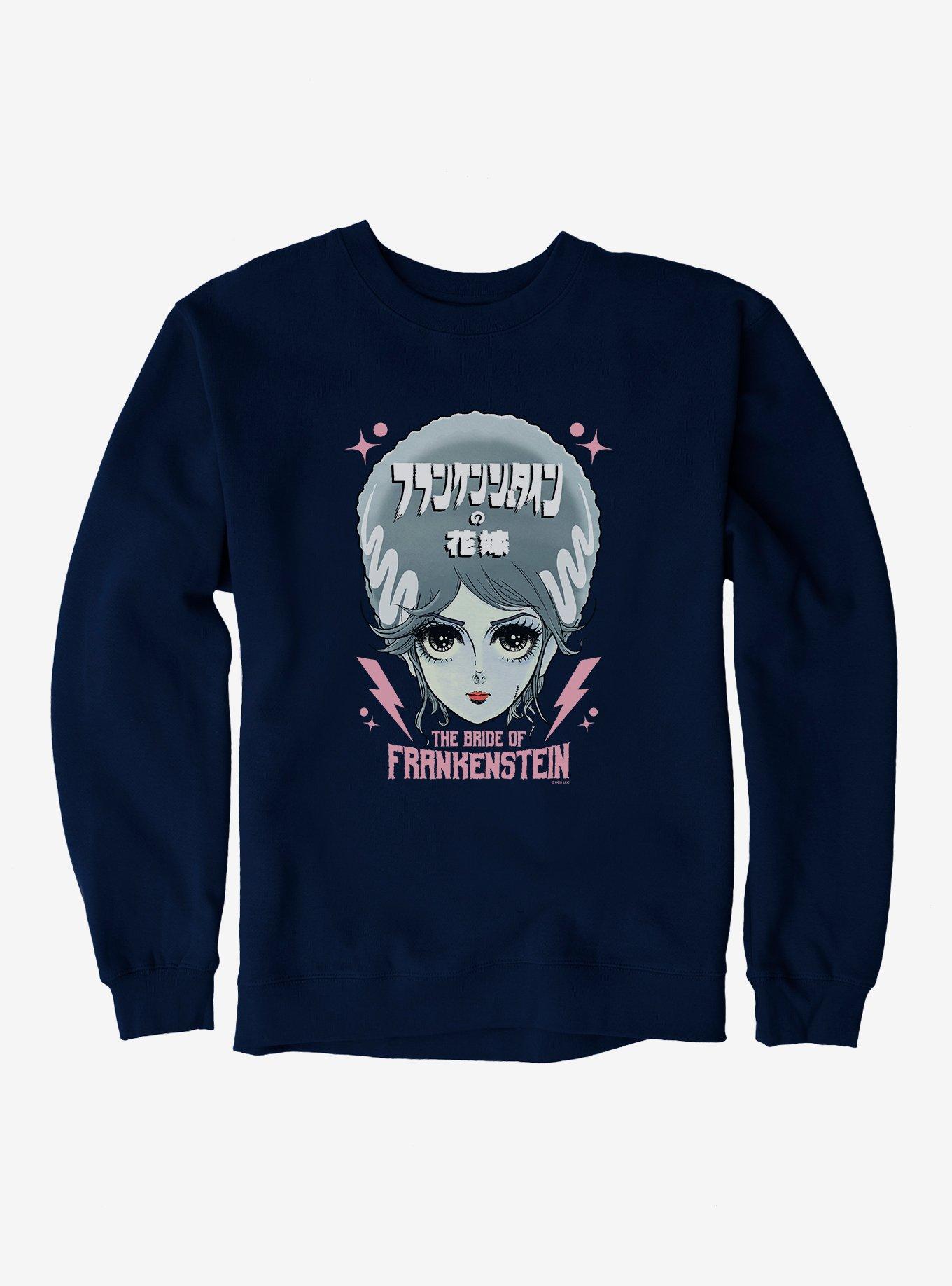 Universal Anime Monsters The Bride Of Frankenstein Portrait Sweatshirt, NAVY, hi-res