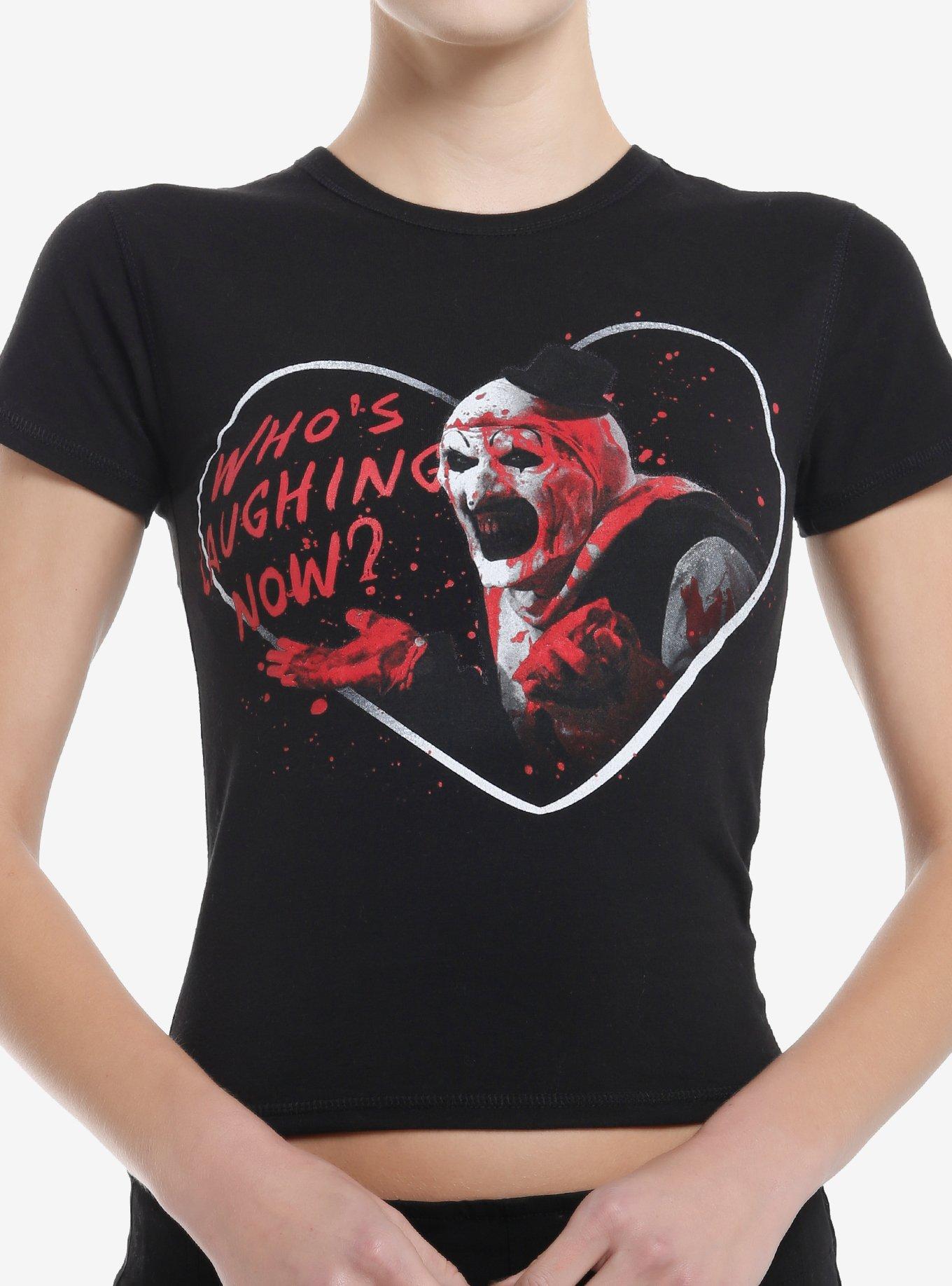 Terrifier Art The Clown Who's Laughing Girls Baby T-Shirt, , hi-res