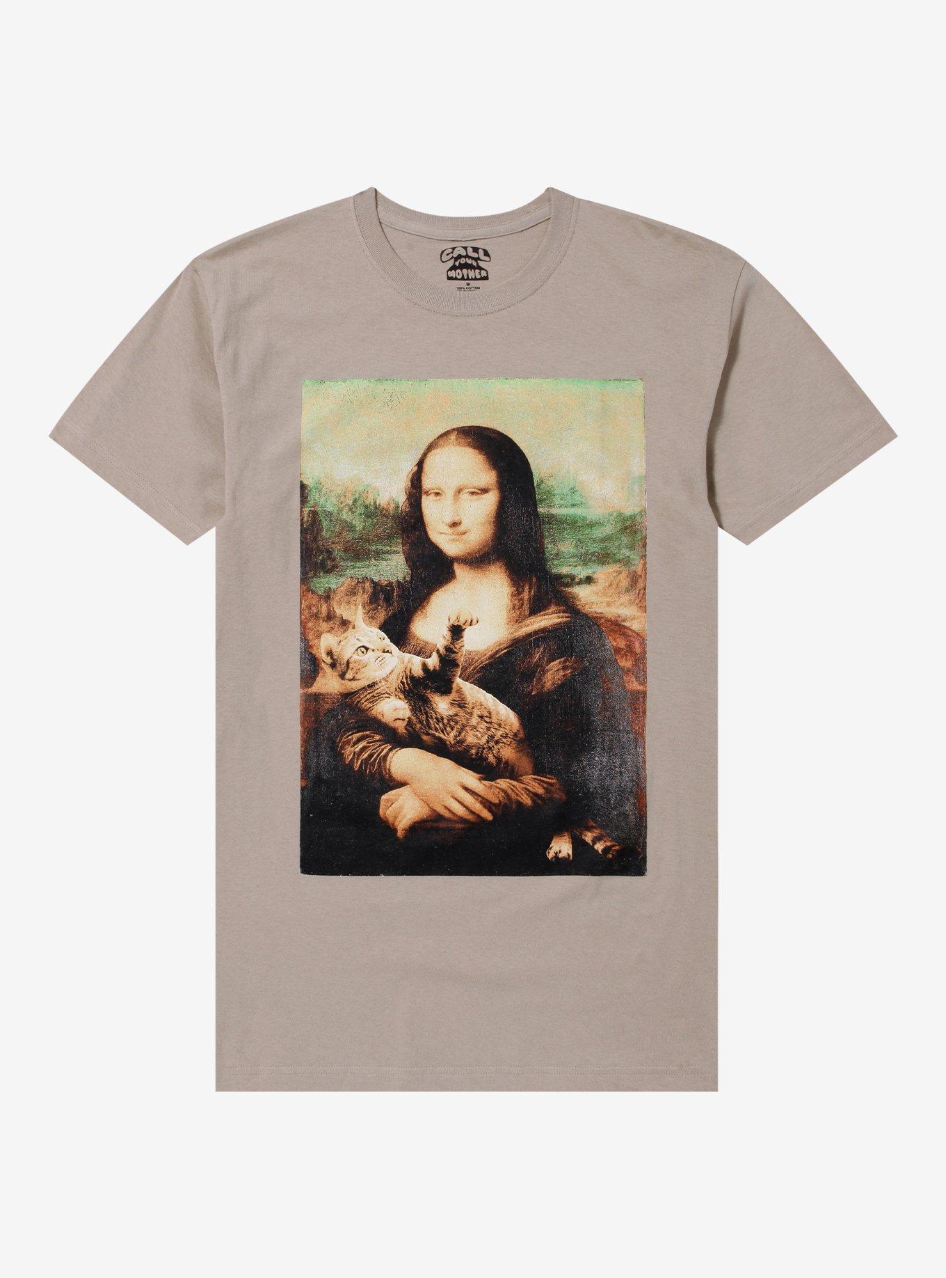 Mona Lisa Cat Portrait T-Shirt By Call Your Mother, , hi-res