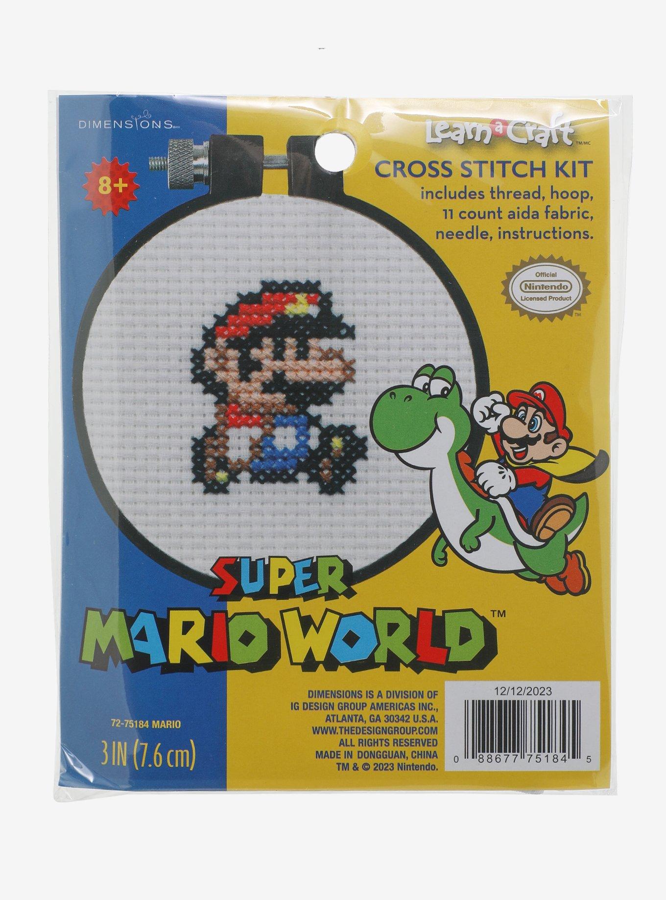 Super Mario World Mario Cross Stitch Kit, , hi-res