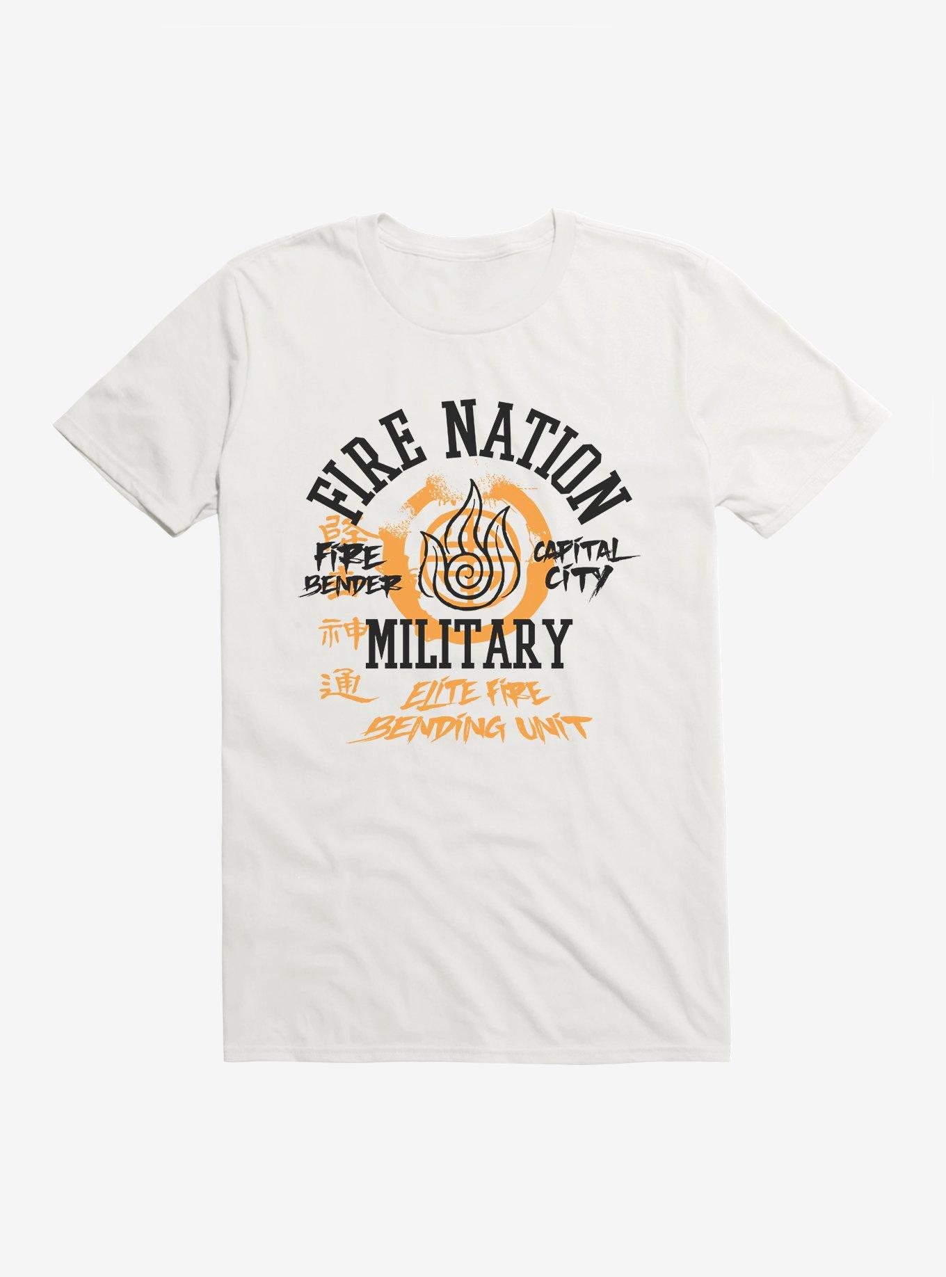 Avatar: The Last Airbender Fire Nation Capital City Military T-Shirt, WHITE, hi-res