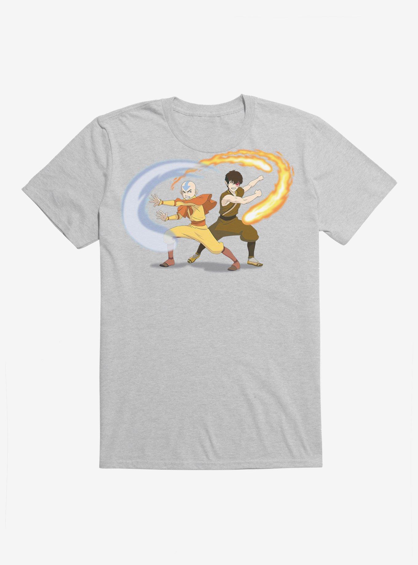 Avatar: The Last Airbender Aang And Zuko T-Shirt, HEATHER GREY, hi-res