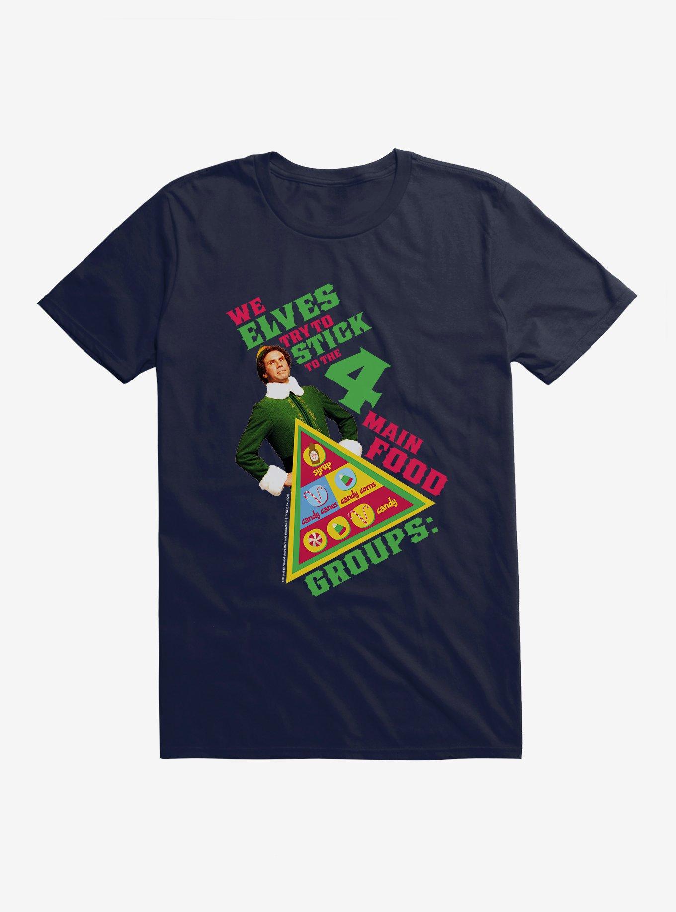 Elf Four Main Food Groups T-Shirt, , hi-res