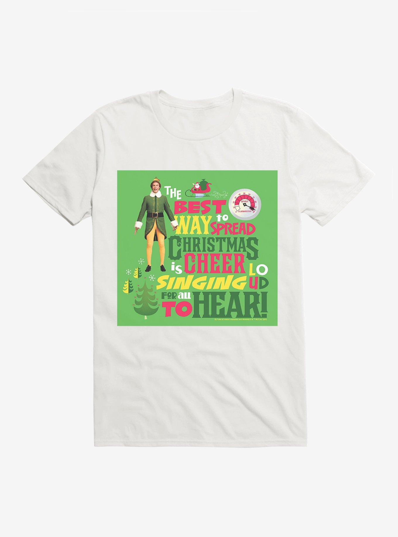 Elf Singing Loud T-Shirt, WHITE, hi-res