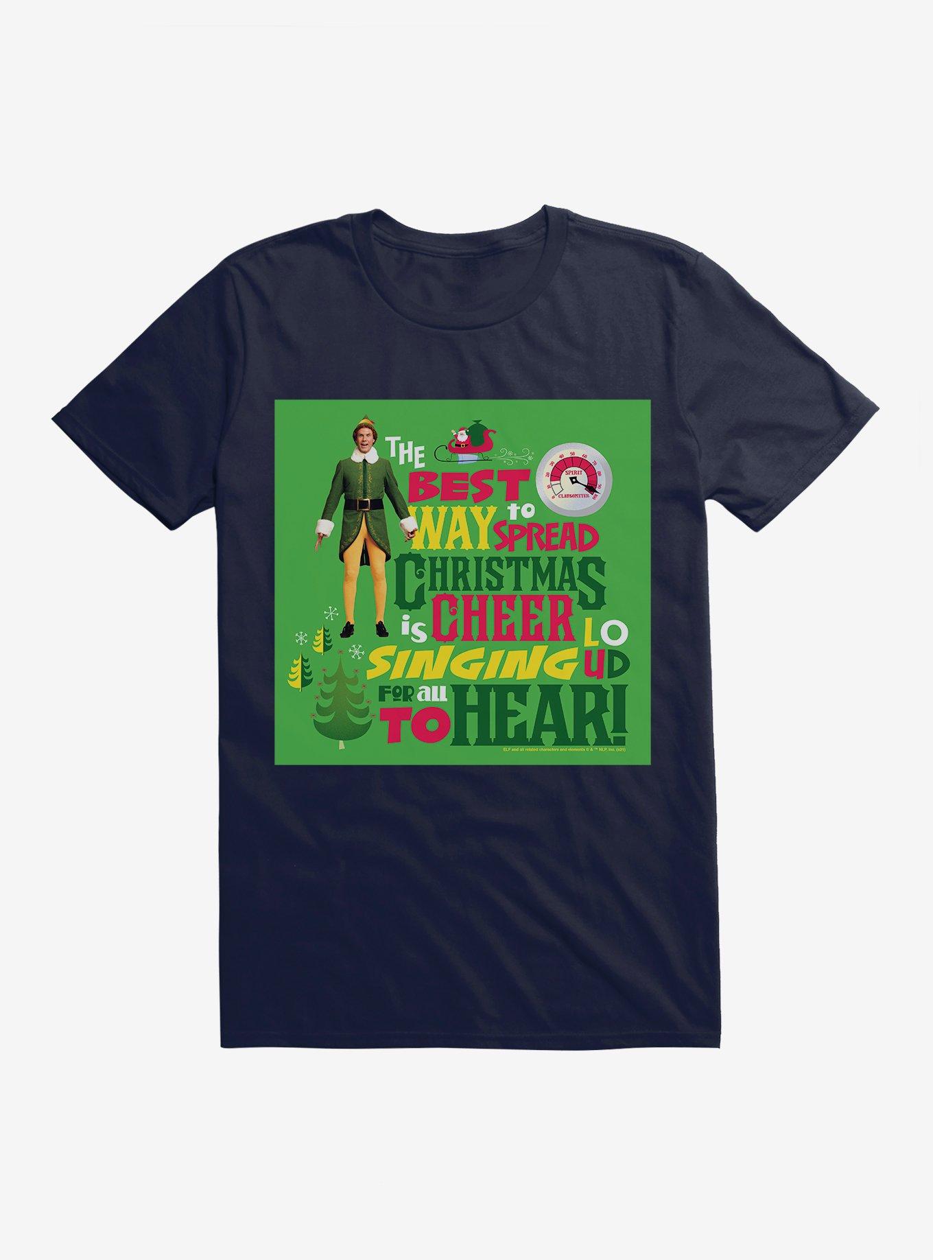 Elf Singing Loud T-Shirt, NAVY, hi-res