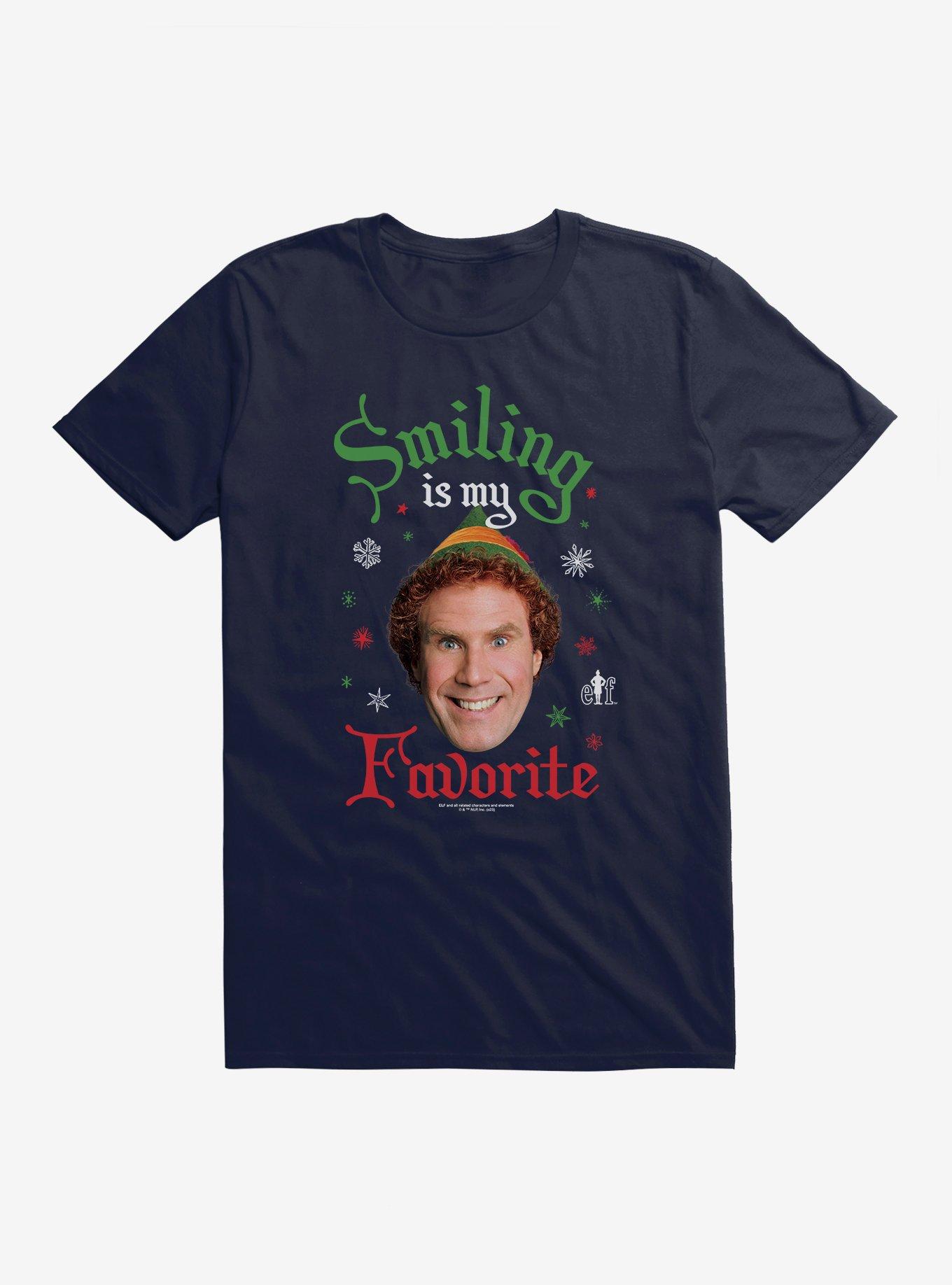 Elf Smiling Is My Favorite T-Shirt, , hi-res