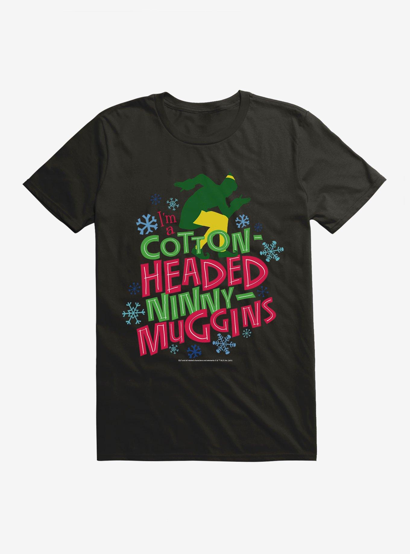 Elf Cotton Headed Ninny Muggins Neon T-Shirt, BLACK, hi-res