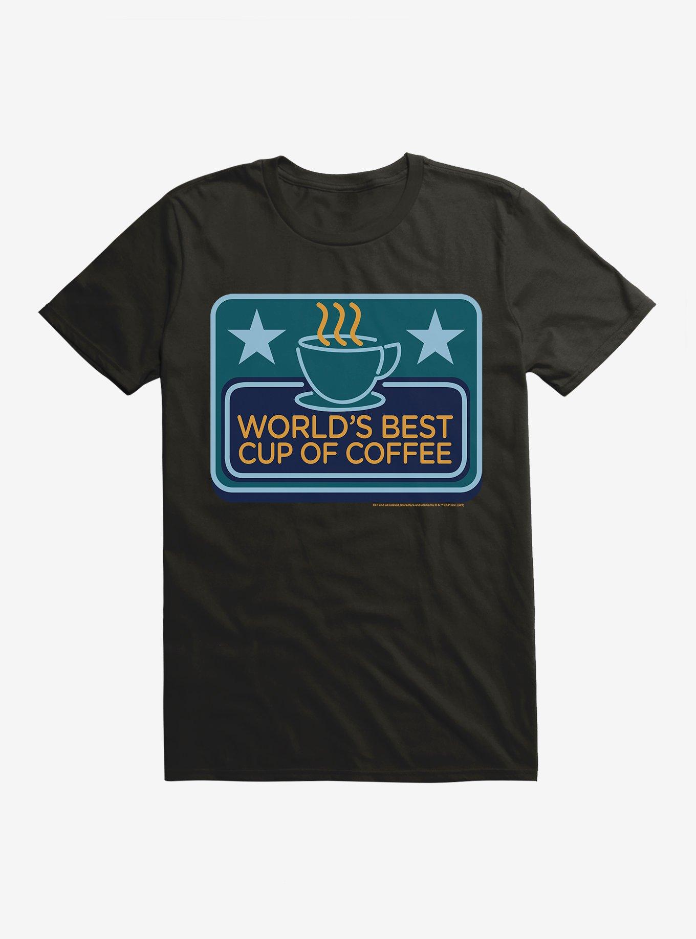 Elf Worlds Best Coffee T-Shirt, BLACK, hi-res