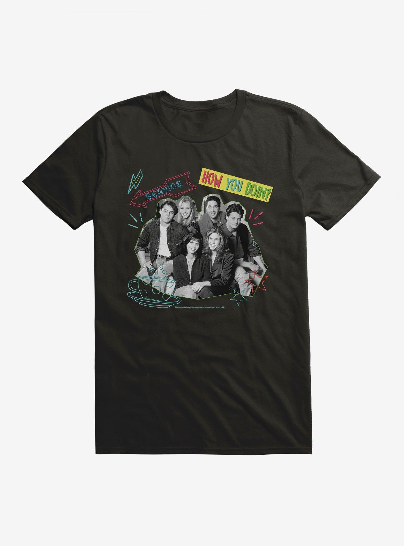 Friends Neon Icon Signs T-Shirt, BLACK, hi-res