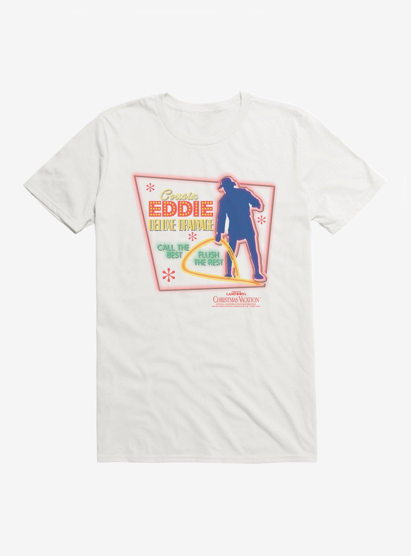 National Lampoon's Christmas Vacation Cousin Eddie Neon Sign T-Shirt, WHITE, hi-res