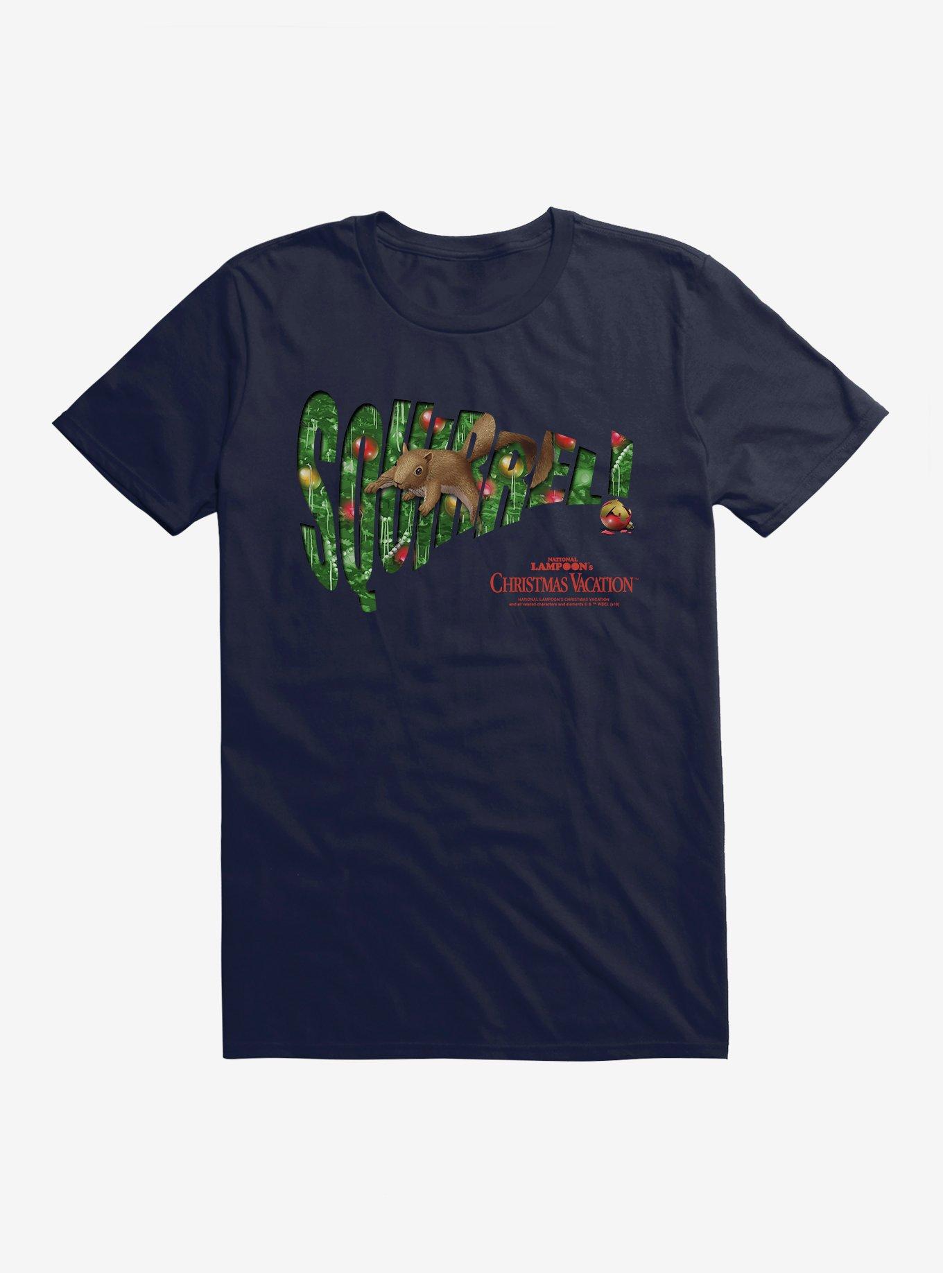 National Lampoon's Christmas Vacation Squirrel T-Shirt, NAVY, hi-res