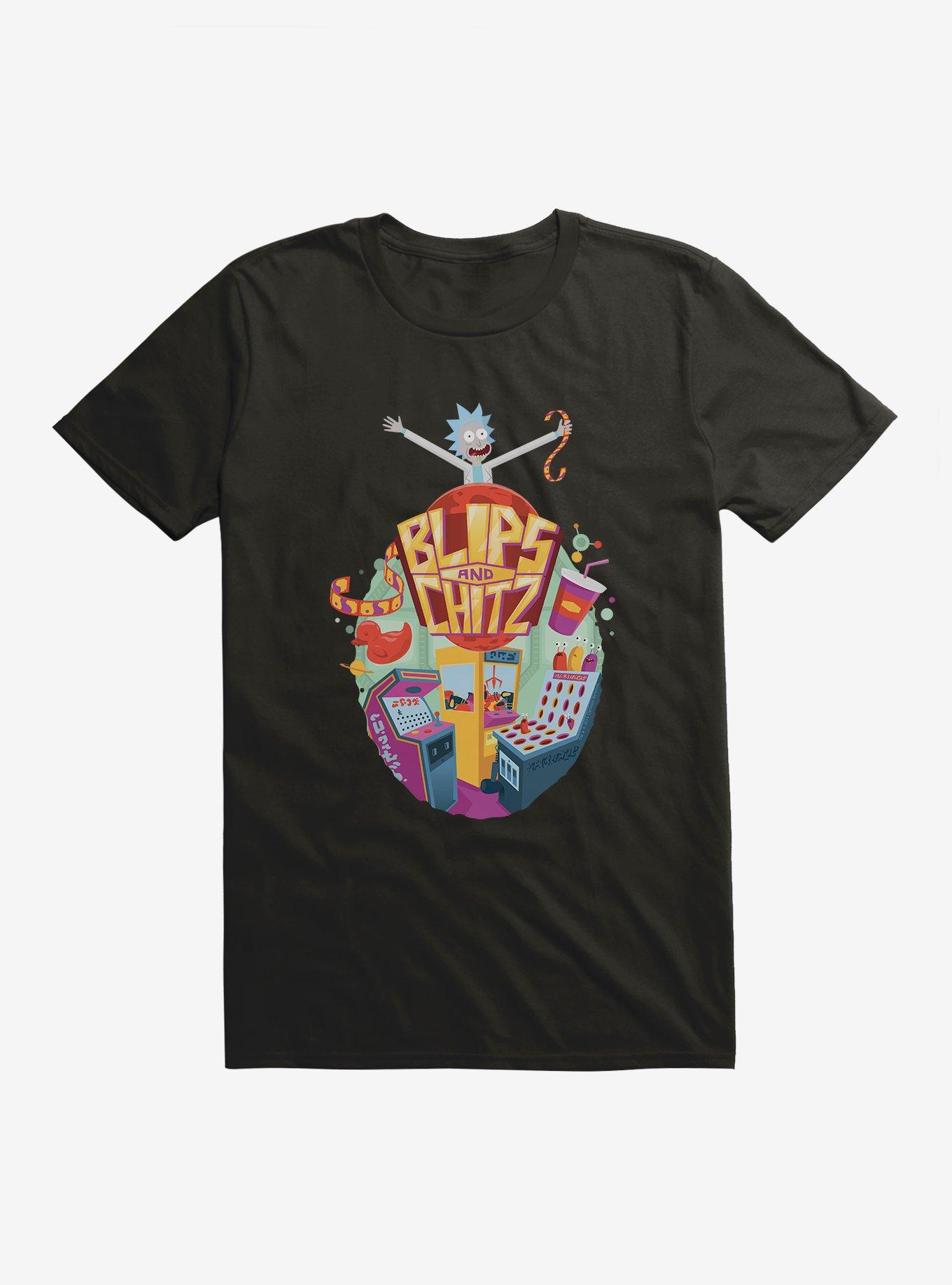 Rick and Morty Blips and Chitz T-Shirt, BLACK, hi-res