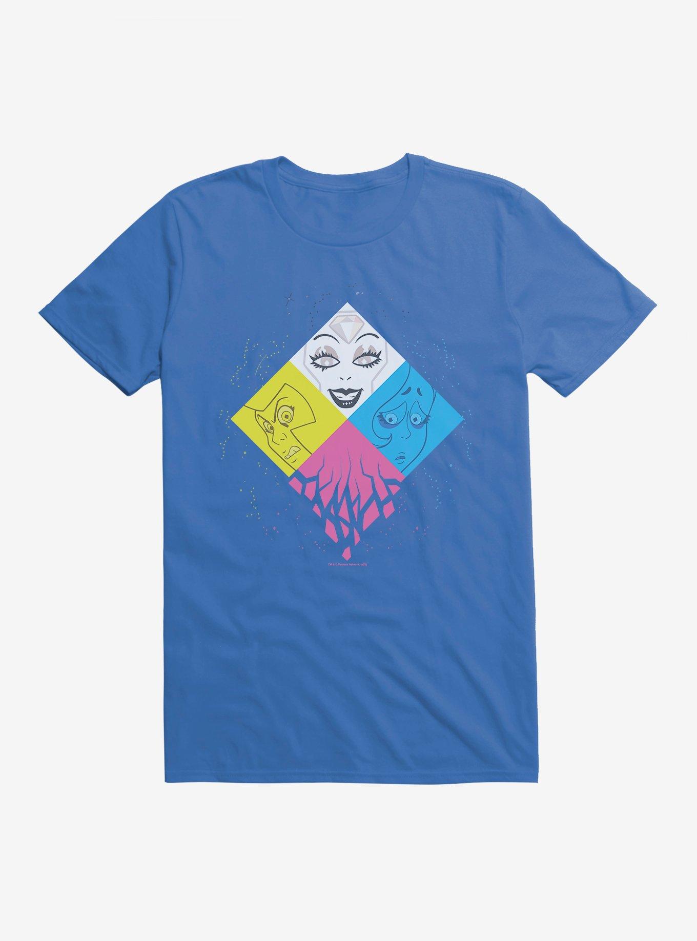 Steven Universe Diamond Authority Crumbling T-Shirt, ROYAL, hi-res