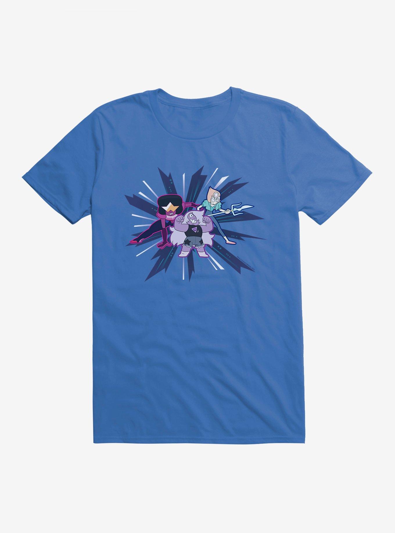 Steven Universe Superhero Poses T-Shirt, ROYAL, hi-res