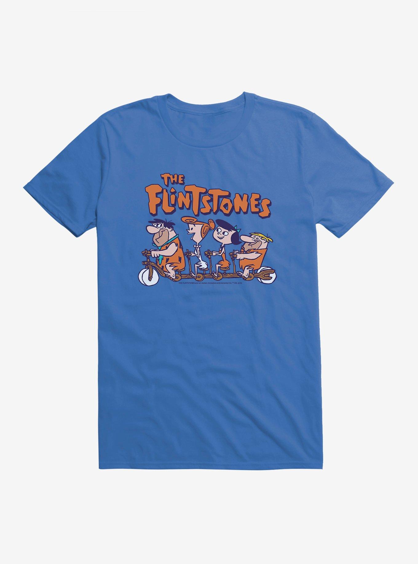 The Flintstones Fred, Wilma, Betty & Barney T-Shirt, ROYAL, hi-res