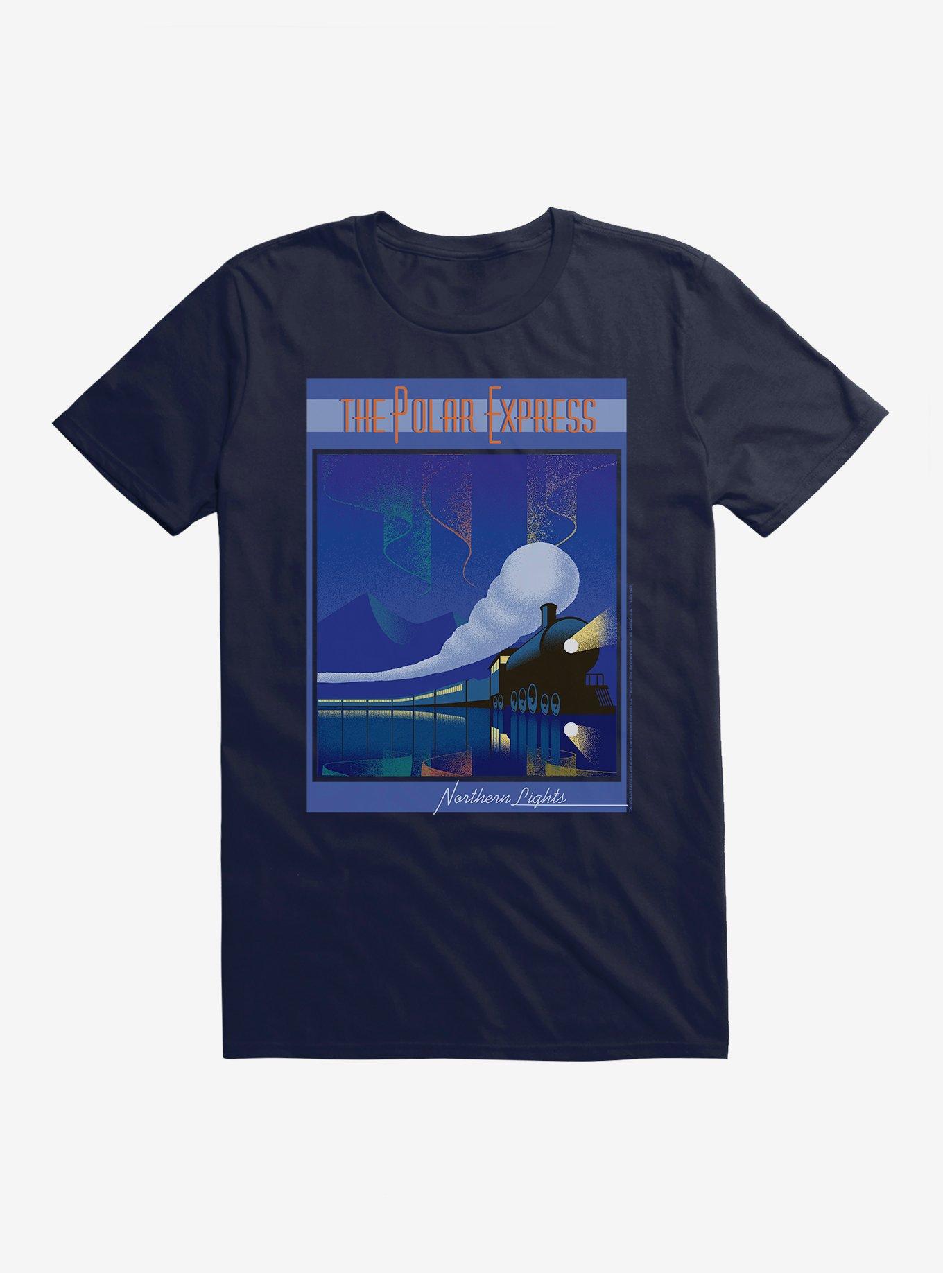 The Polar Express Northern Lights T-Shirt, NAVY, hi-res