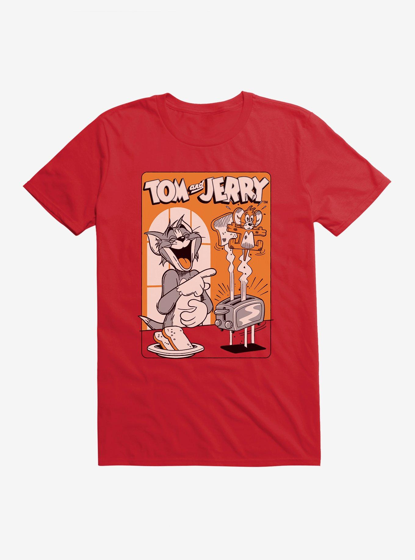 Tom and Jerry Jerry Toast T-Shirt, RED, hi-res