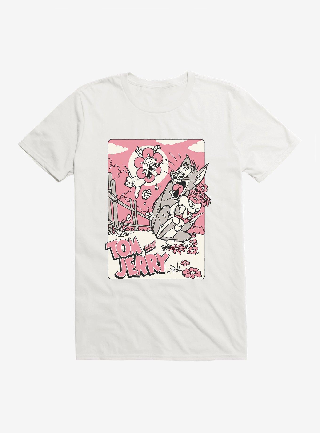 Tom and Jerry Picking Flowers T-Shirt