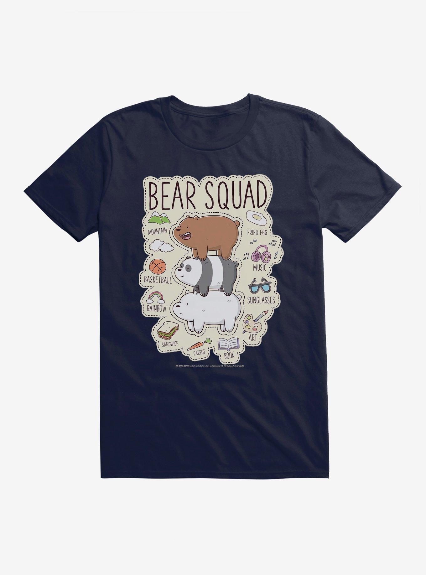 We Bare Bears Bear Squad T-Shirt, NAVY, hi-res