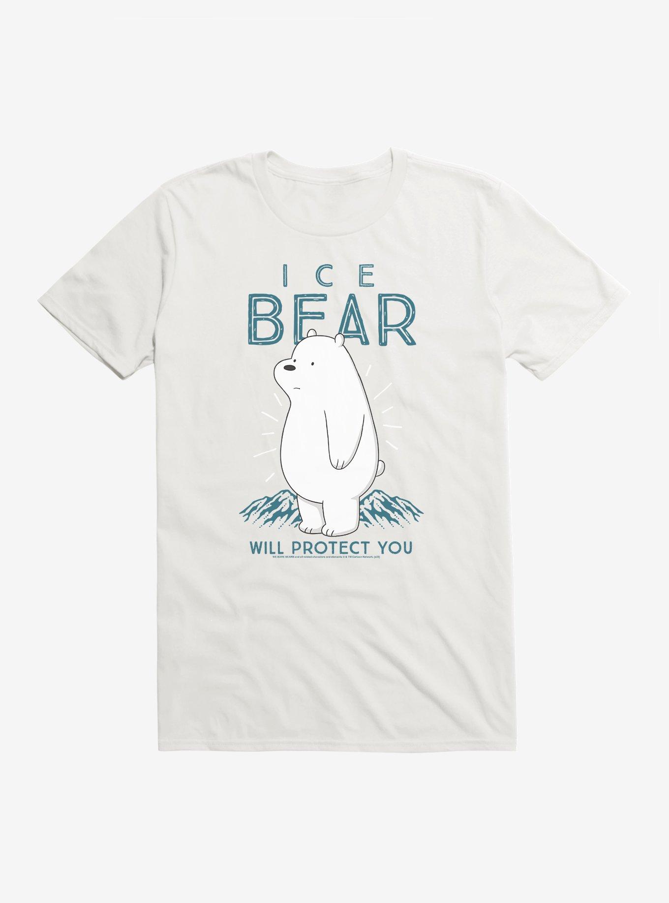 We Bare Bears Ice Bear Will Protect You T-Shirt, WHITE, hi-res