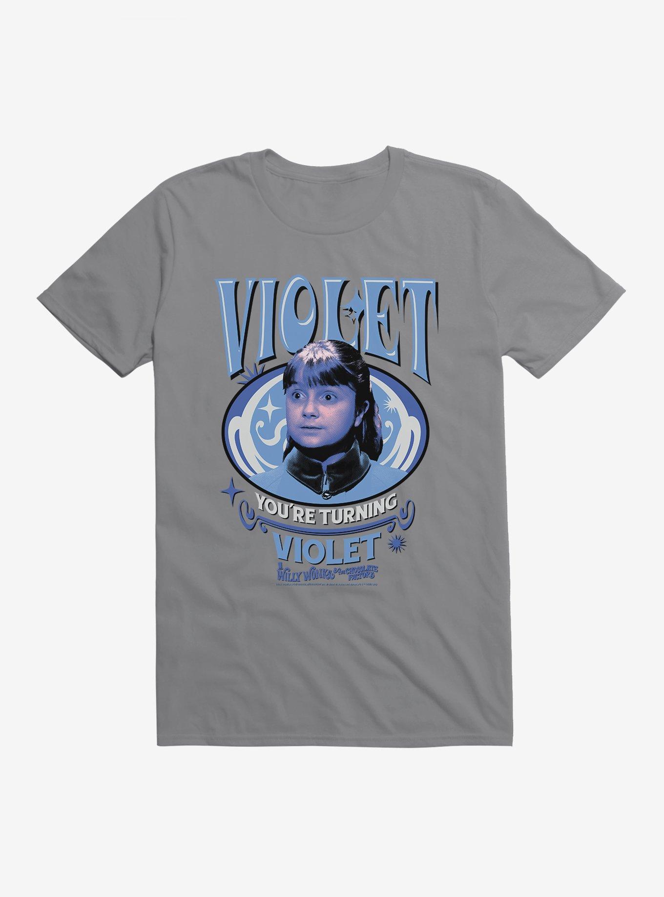 Willy Wonka And The Chocolate Factory Violet You're Turning Violet T-Shirt, STORM GREY, hi-res