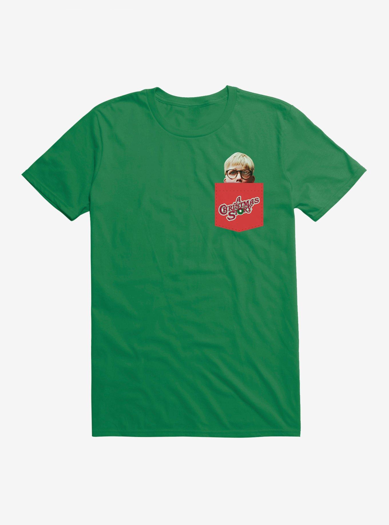 A Christmas Story Shoot Eye Faux Pocket T-Shirt, , hi-res