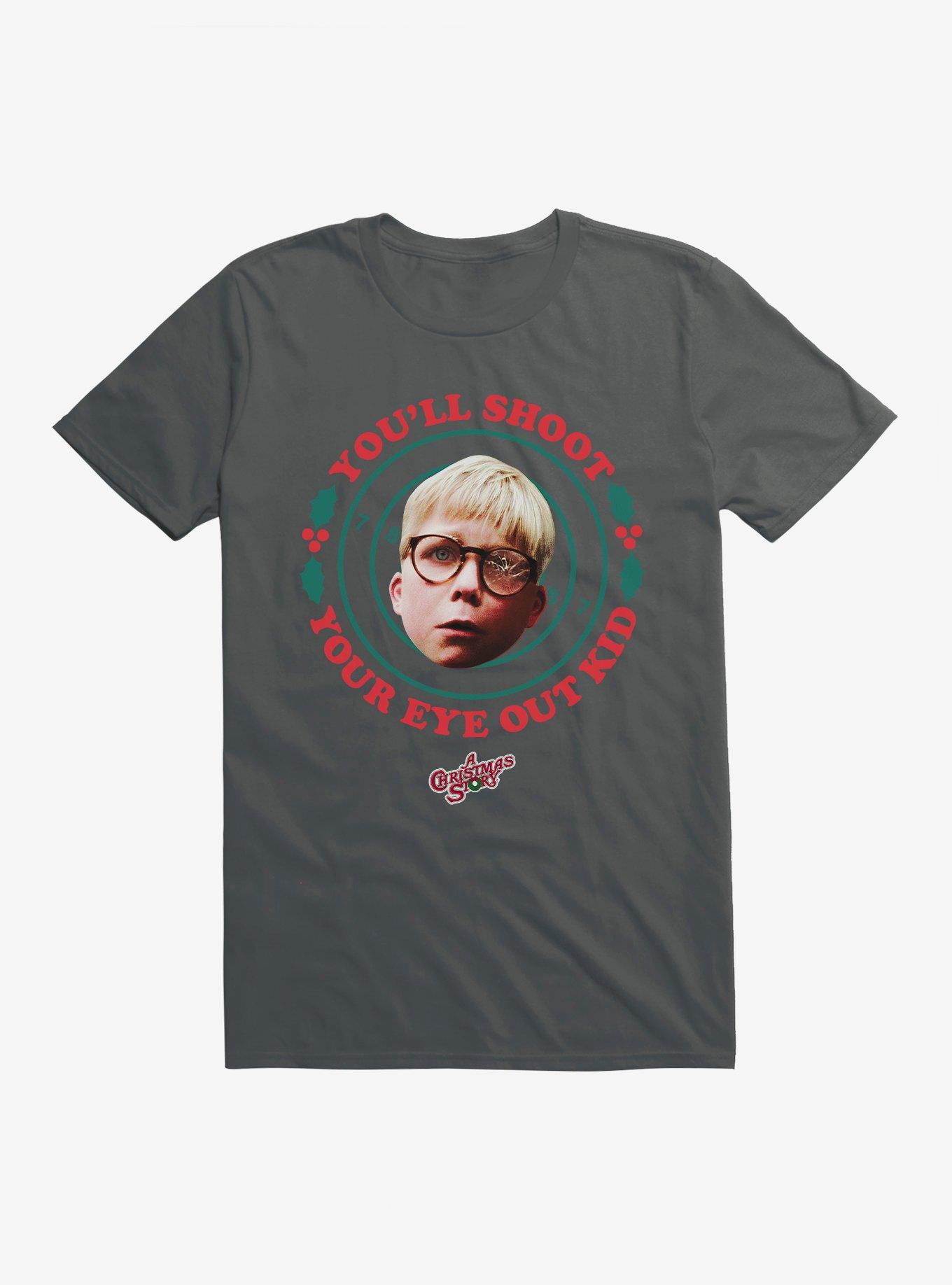 A Christmas Story Shoot Your Eye Out T-Shirt, CHARCOAL, hi-res