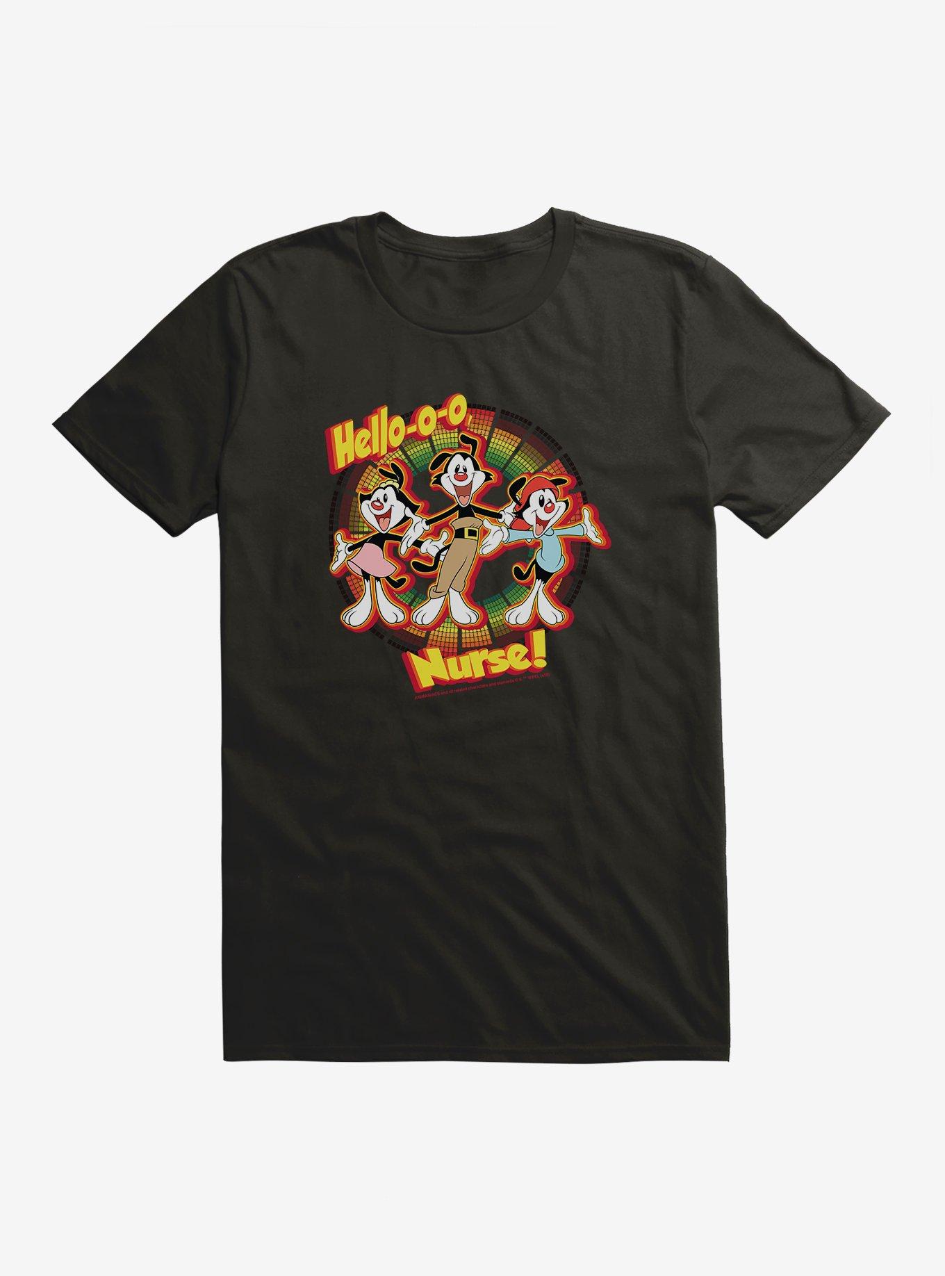 Animaniacs HellO-O-O Nurse T-Shirt, BLACK, hi-res
