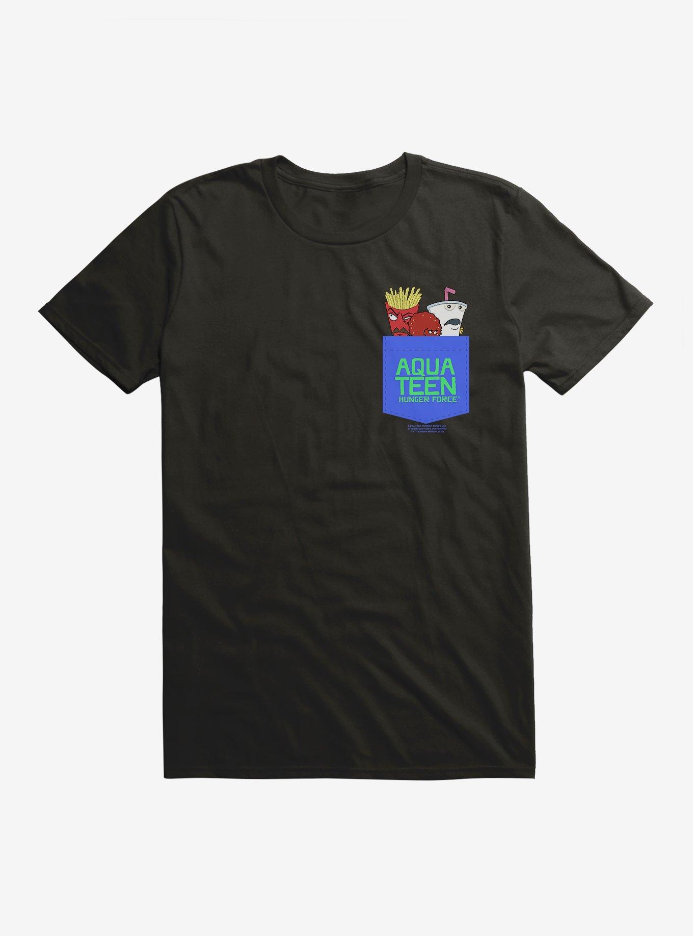 Aqua Teen Hunger Force Faux Pocket T-Shirt, BLACK, hi-res