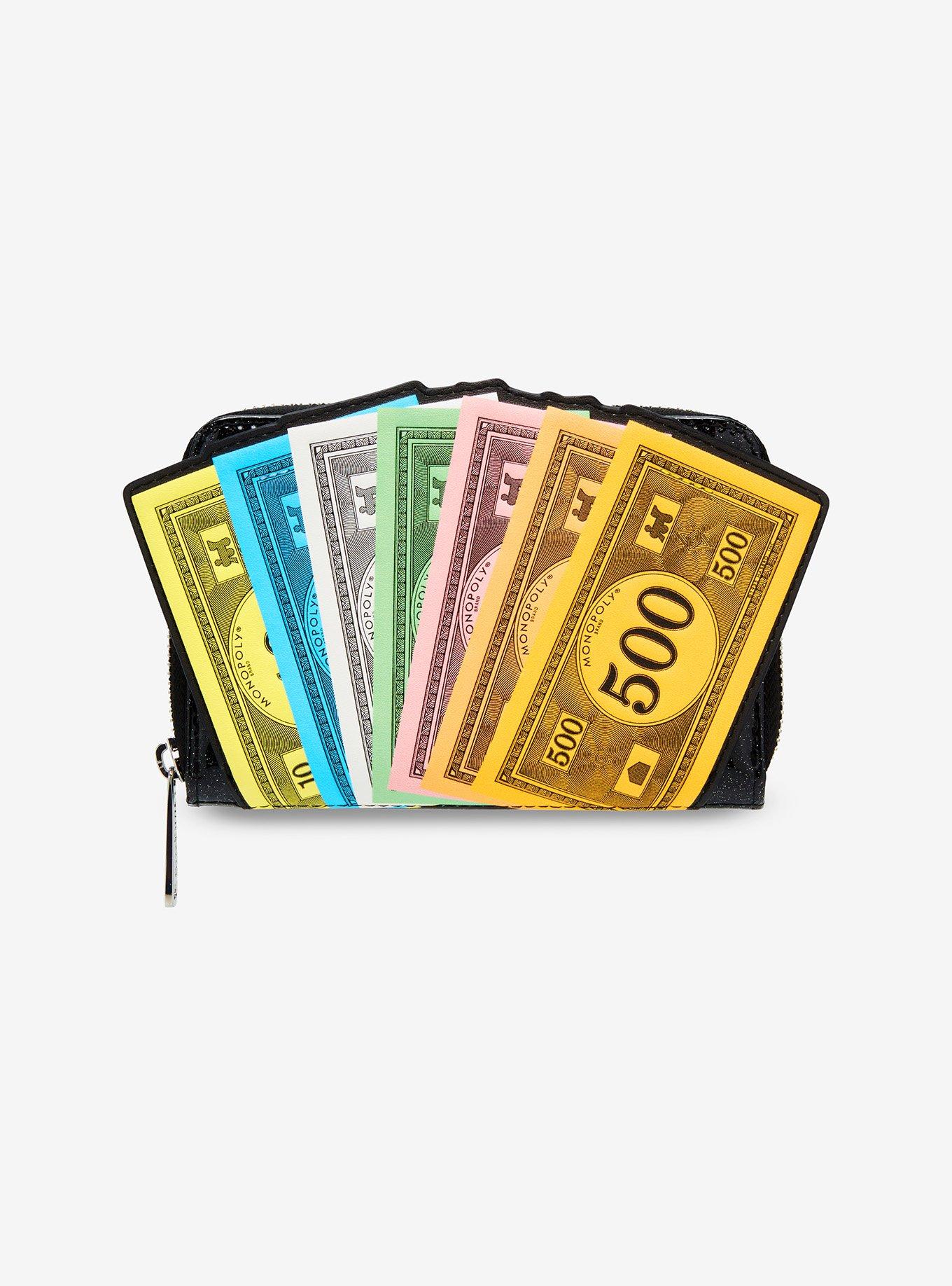 ☆Loungefly☆Monopoly Money Glitter Zip Around Wallet Monopoly 90th Anniversary Money Glitter Zip Around Wallet