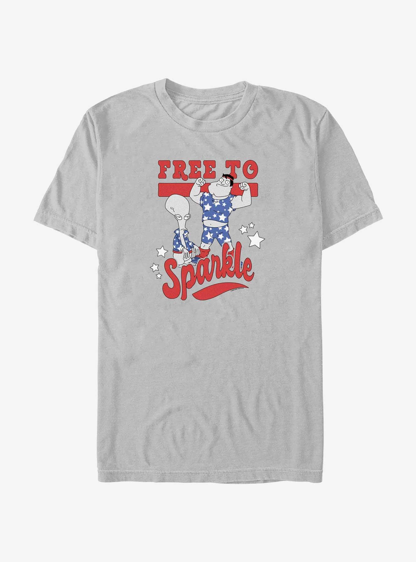 American Dad Free To Sparkle T-Shirt, SILVER, hi-res